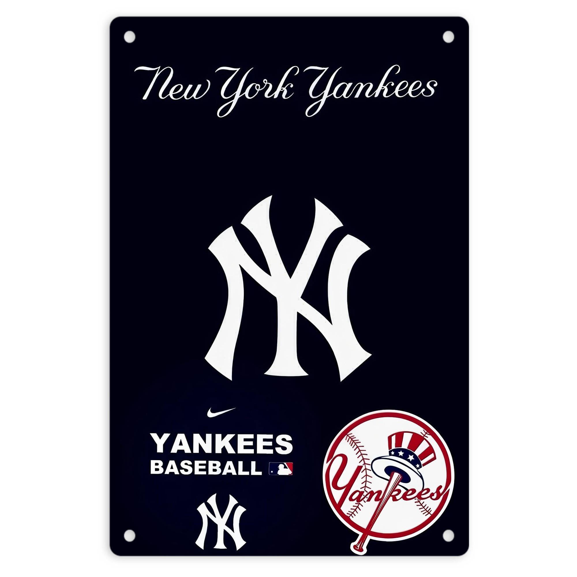 New York Yankees 122 8x12inch Vertical Aluminum Sign - Durable Fade-Resistant Indoor/Outdoor Safety & Information Plaque For Office, Hotel, Restaurant, Bar, Public Spaces