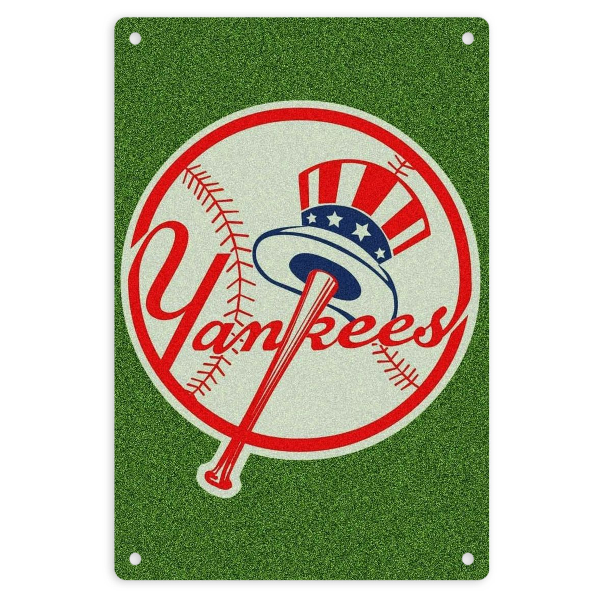 New York Yankees Logo 8x12inch Vertical Aluminum Sign - Durable Fade-Resistant Indoor/Outdoor Safety & Information Plaque For Office, Hotel, Restaurant, Bar, Public Spaces