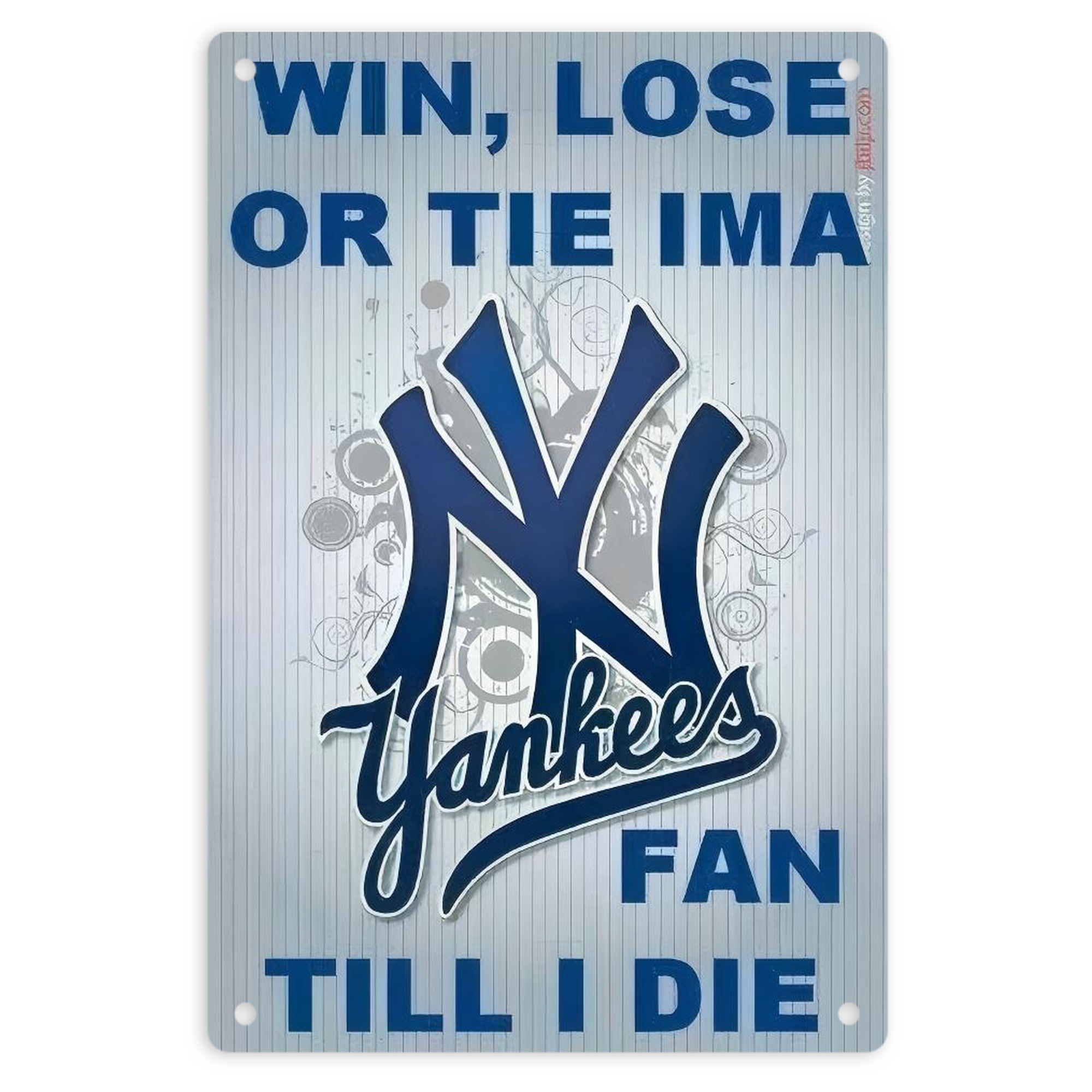New York Yankees 100 8x12inch Vertical Aluminum Sign - Durable Fade-Resistant Indoor/Outdoor Safety & Information Plaque For Office, Hotel, Restaurant, Bar, Public Spaces