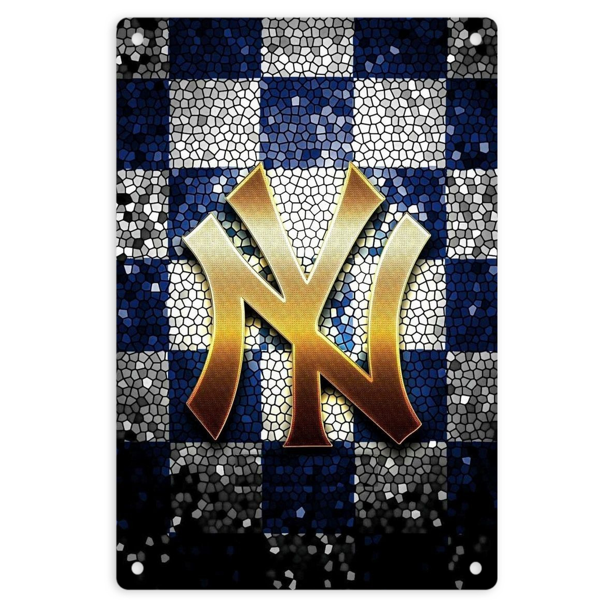 New York Yankees 129 8x12inch Vertical Aluminum Sign - Durable Fade-Resistant Indoor/Outdoor Safety & Information Plaque For Office, Hotel, Restaurant, Bar, Public Spaces