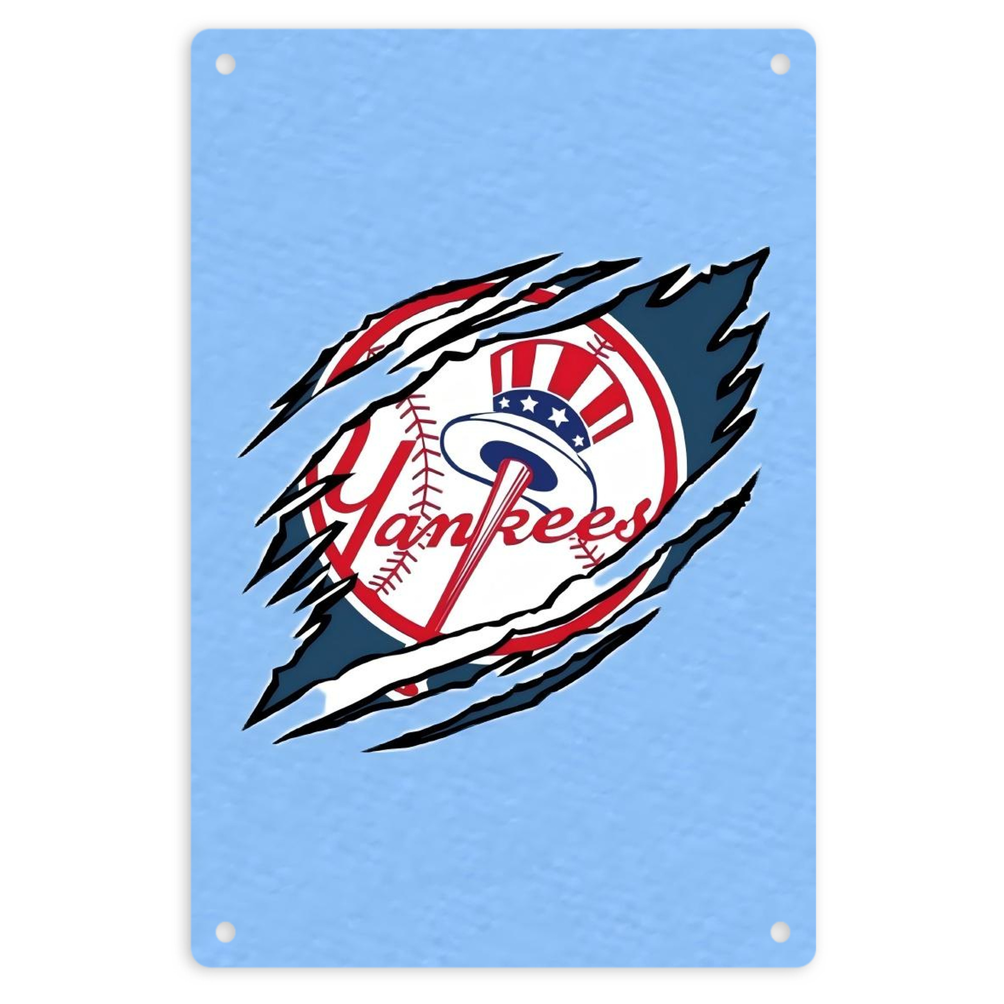 New York Yankees 128 8x12inch Vertical Aluminum Sign - Durable Fade-Resistant Indoor/Outdoor Safety & Information Plaque For Office, Hotel, Restaurant, Bar, Public Spaces