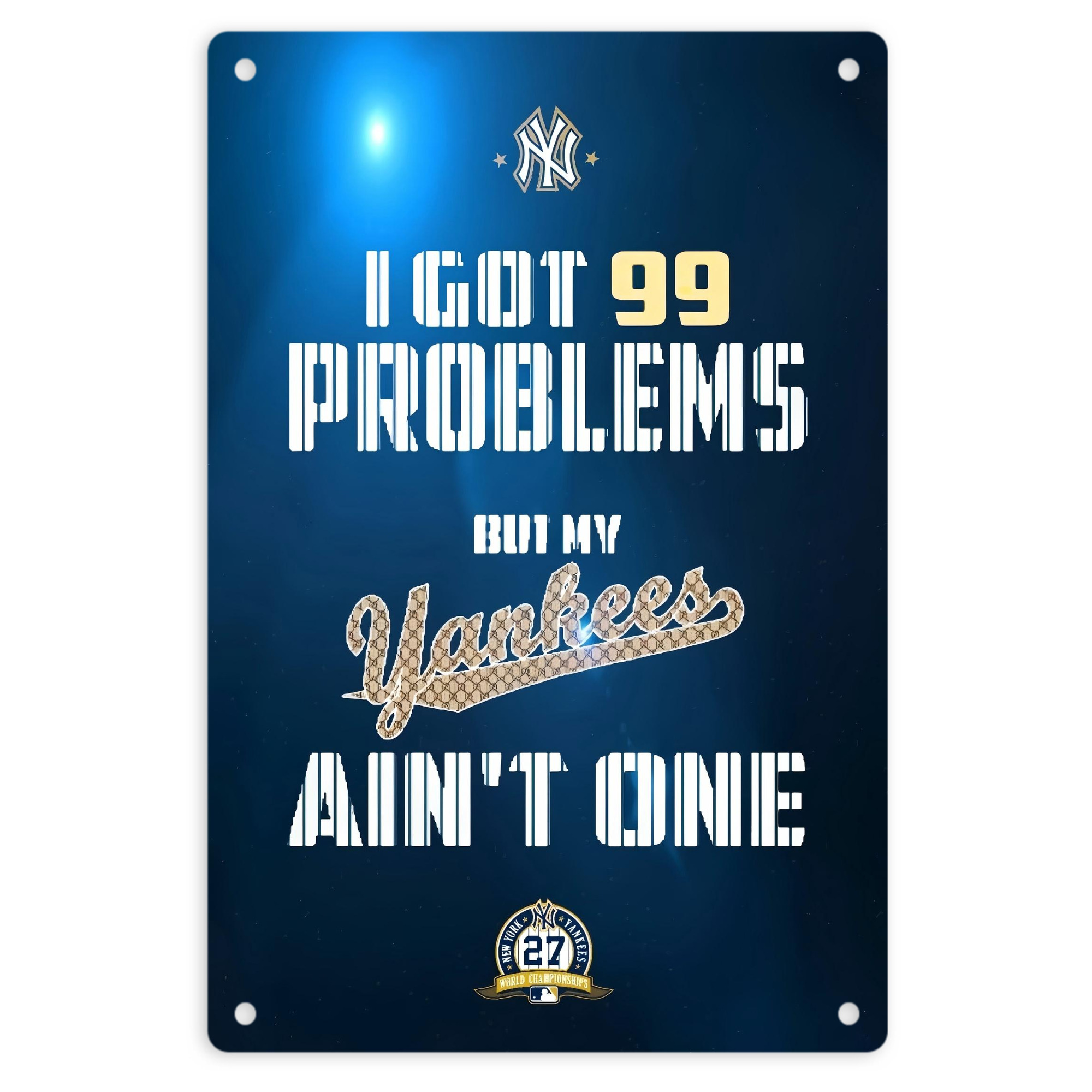 New York Yankees 140 8x12inch Vertical Aluminum Sign - Durable Fade-Resistant Indoor/Outdoor Safety & Information Plaque For Office, Hotel, Restaurant, Bar, Public Spaces