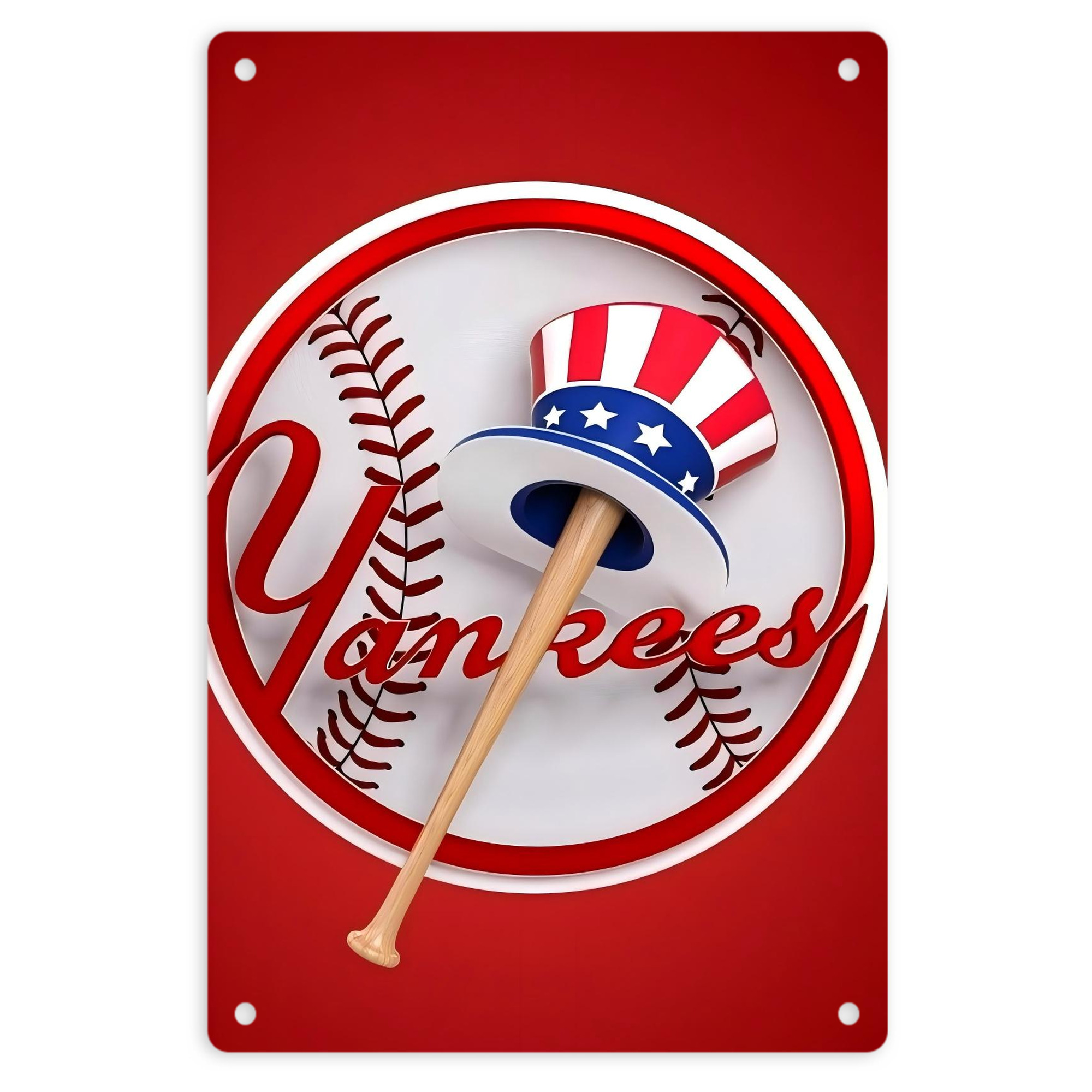 New York Yankees 120 8x12inch Vertical Aluminum Sign - Durable Fade-Resistant Indoor/Outdoor Safety & Information Plaque For Office, Hotel, Restaurant, Bar, Public Spaces