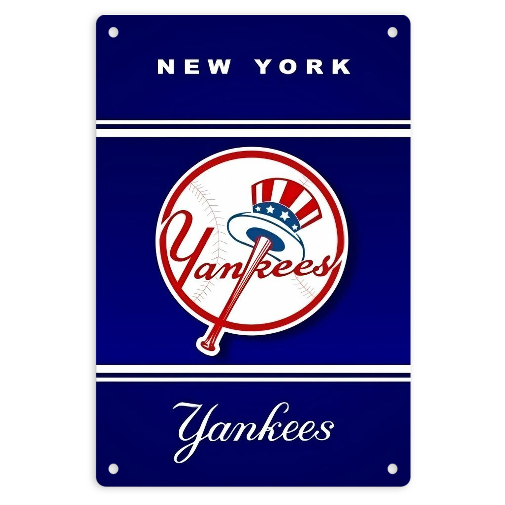 New York Yankees 139 8x12inch Vertical Aluminum Sign - Durable Fade-Resistant Indoor/Outdoor Safety & Information Plaque For Office, Hotel, Restaurant, Bar, Public Spaces