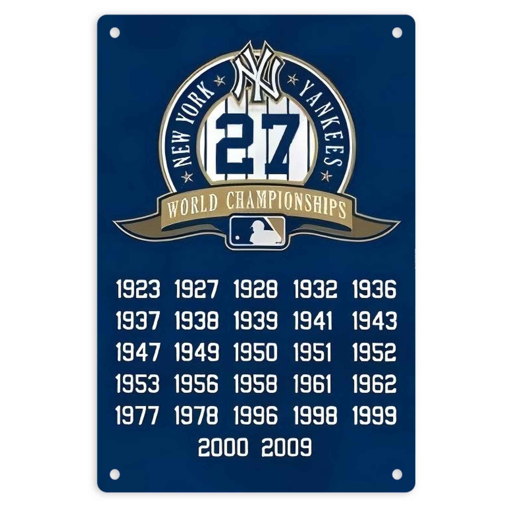 New York Yankees 144 8x12inch Vertical Aluminum Sign - Durable Fade-Resistant Indoor/Outdoor Safety & Information Plaque For Office, Hotel, Restaurant, Bar, Public Spaces