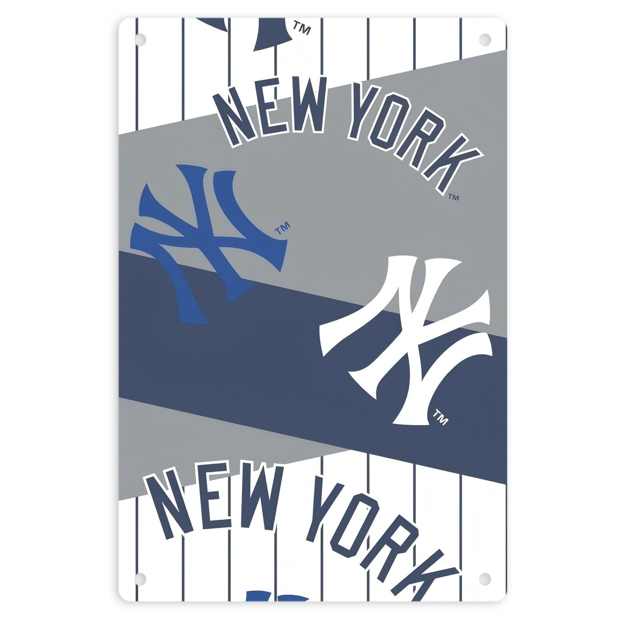New York Yankees 133 8x12inch Vertical Aluminum Sign - Durable Fade-Resistant Indoor/Outdoor Safety & Information Plaque For Office, Hotel, Restaurant, Bar, Public Spaces