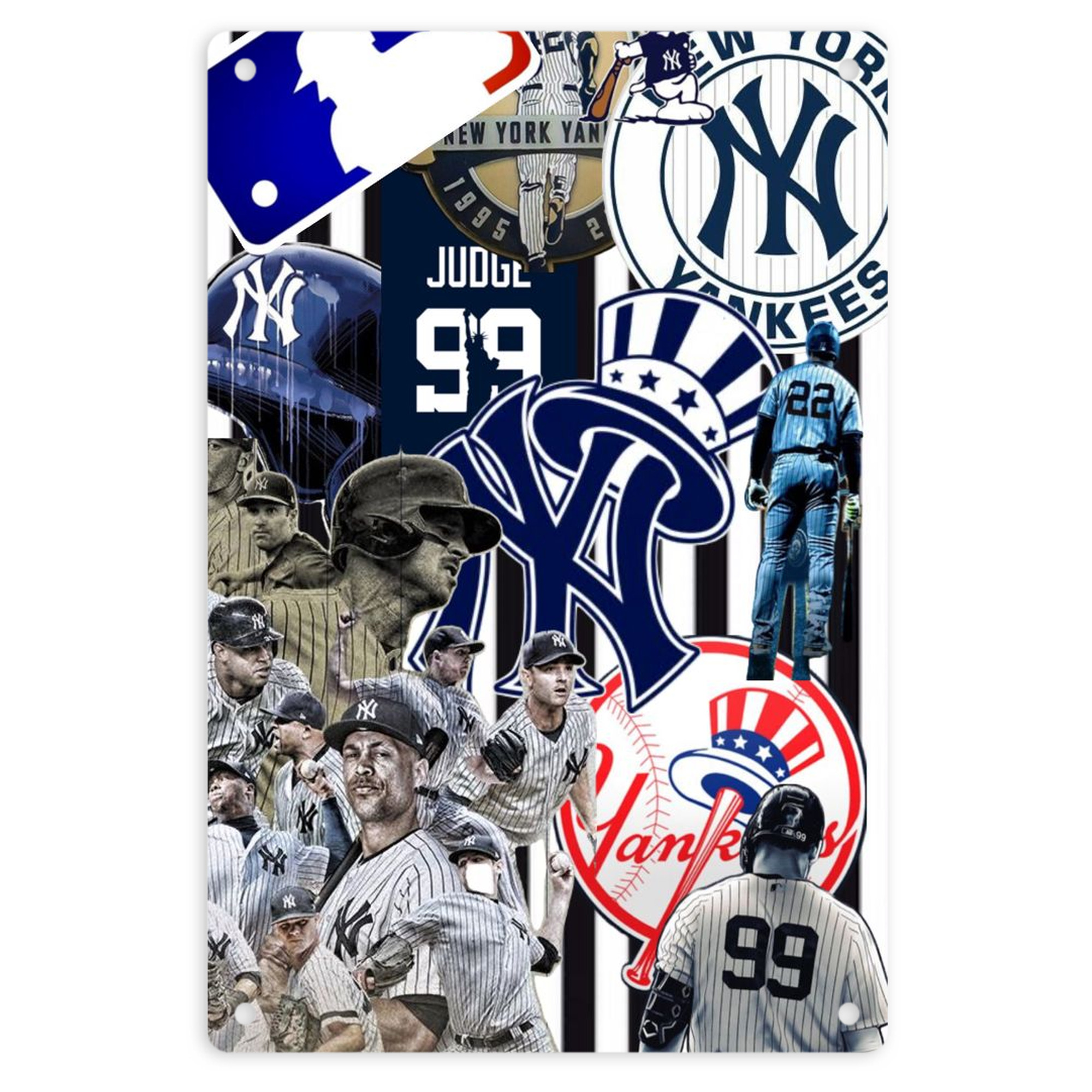 New York Yankees 138 8x12inch Vertical Aluminum Sign - Durable Fade-Resistant Indoor/Outdoor Safety & Information Plaque For Office, Hotel, Restaurant, Bar, Public Spaces