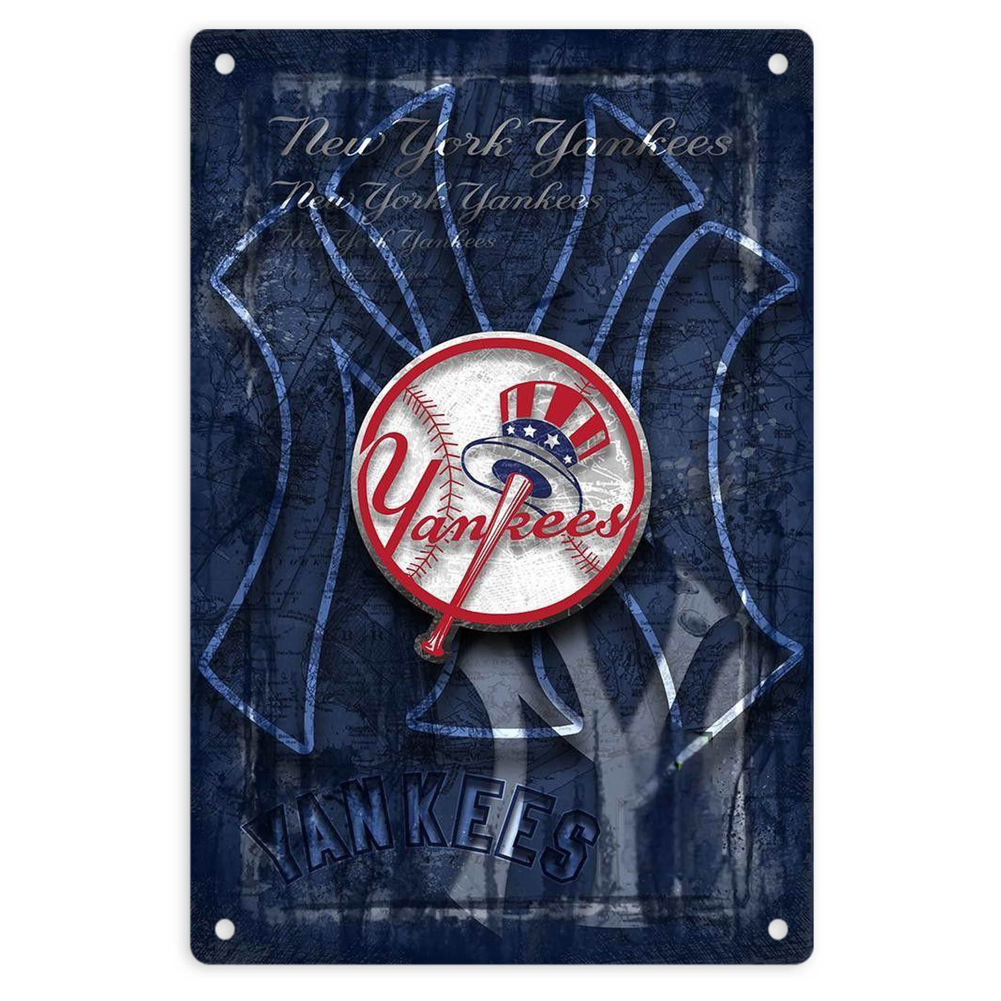 New York Yankees 190 8x12inch Vertical Aluminum Sign - Durable Fade-Resistant Indoor/Outdoor Safety & Information Plaque For Office, Hotel, Restaurant, Bar, Public Spaces