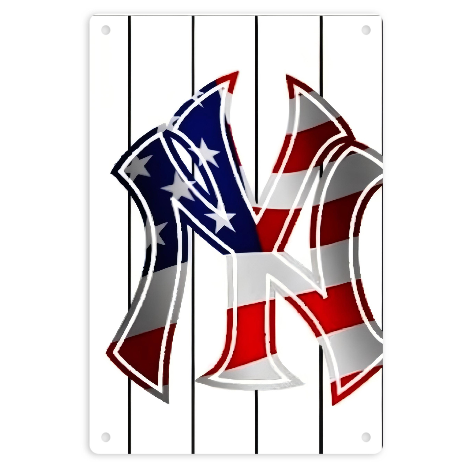 New York Yankees 195 8x12inch Vertical Aluminum Sign - Durable Fade-Resistant Indoor/Outdoor Safety & Information Plaque For Office, Hotel, Restaurant, Bar, Public Spaces