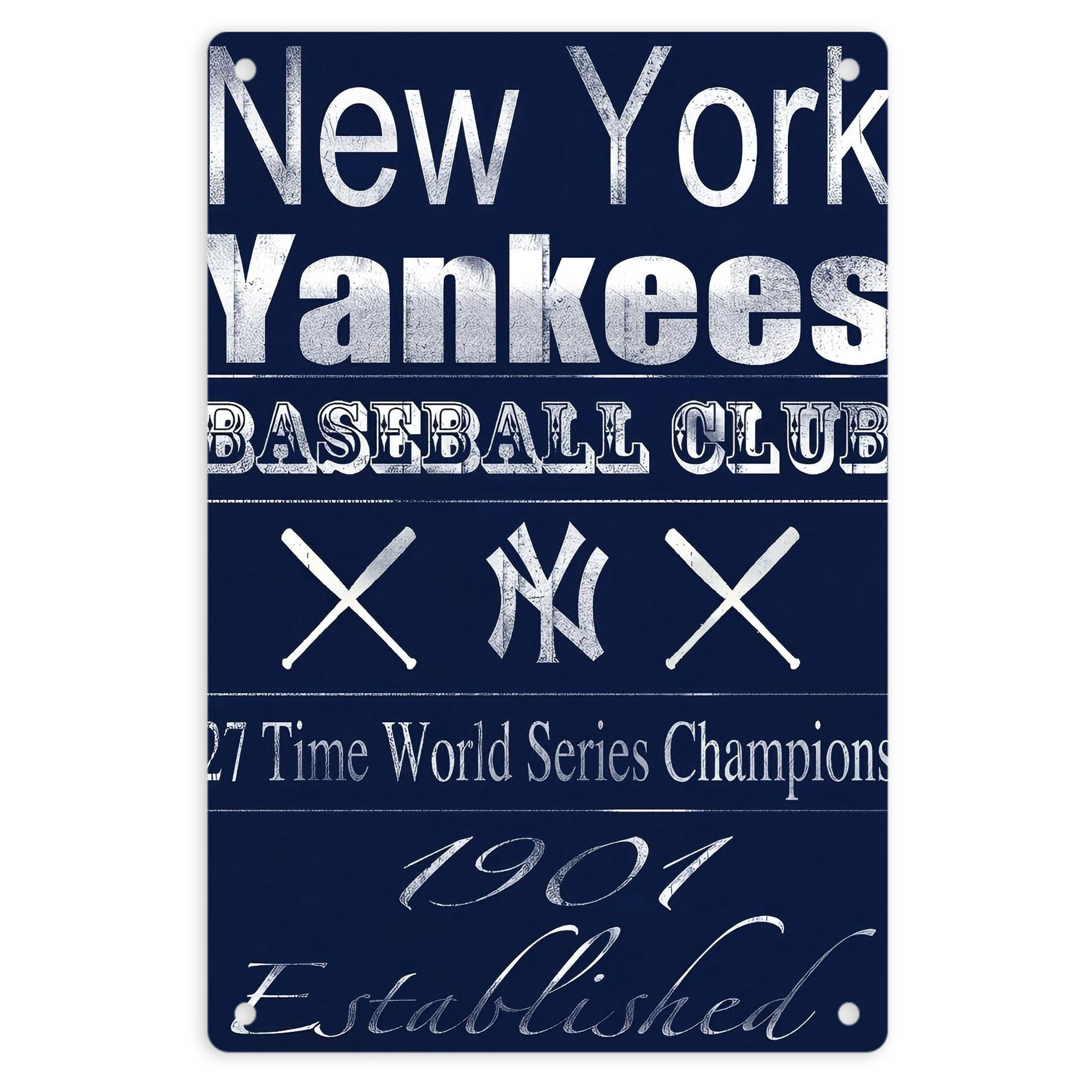 New York Yankees 205 8x12inch Vertical Aluminum Sign - Durable Fade-Resistant Indoor/Outdoor Safety & Information Plaque For Office, Hotel, Restaurant, Bar, Public Spaces