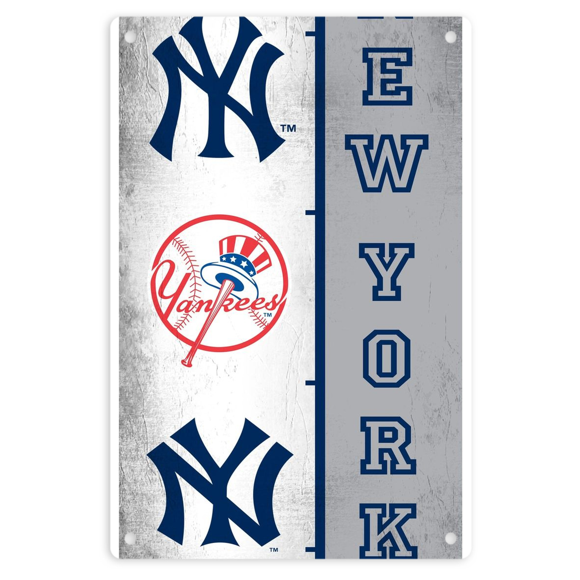 New York Yankees 217 8x12inch Vertical Aluminum Sign - Durable Fade-Resistant Indoor/Outdoor Safety & Information Plaque For Office, Hotel, Restaurant, Bar, Public Spaces
