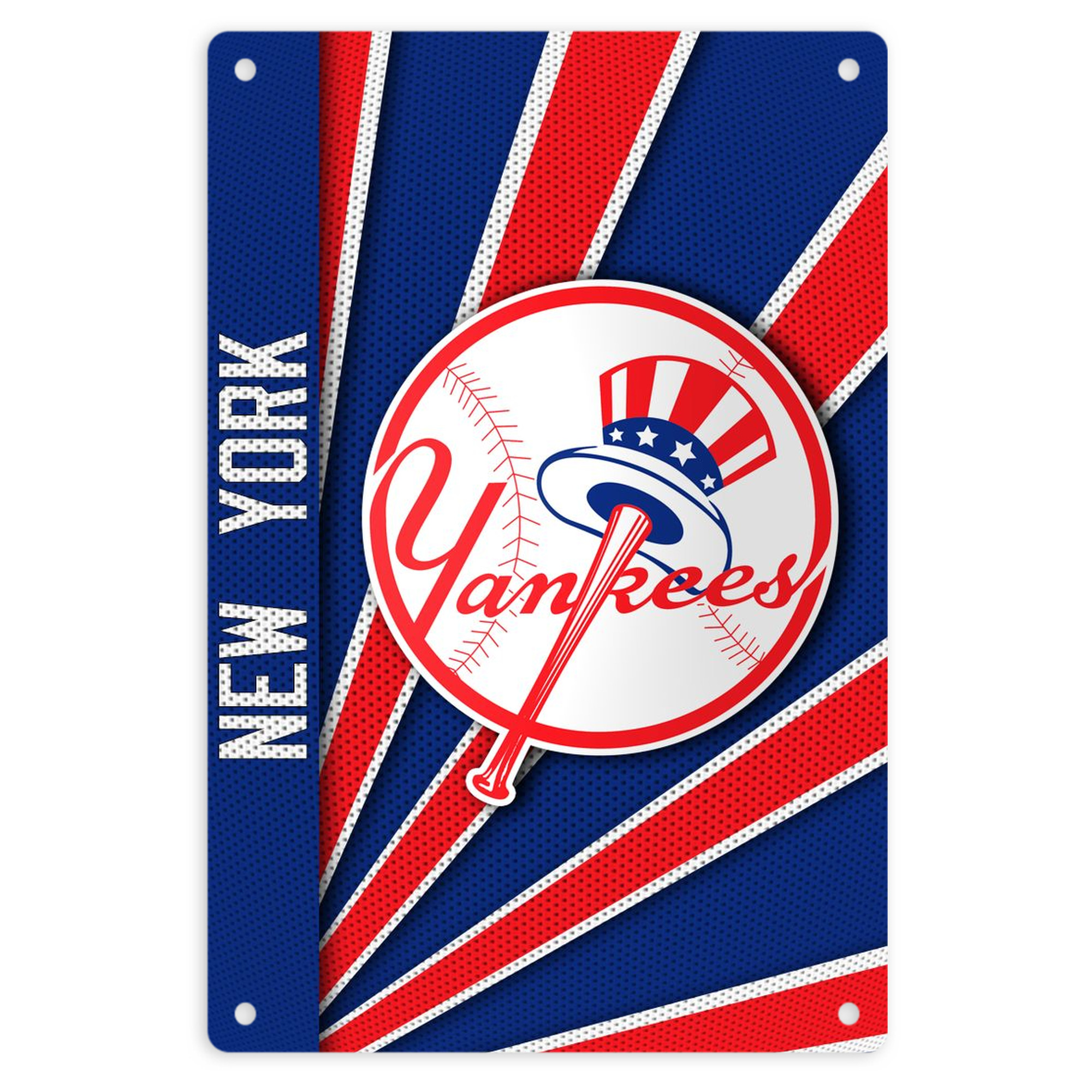 New York Yankees 182 8x12inch Vertical Aluminum Sign - Durable Fade-Resistant Indoor/Outdoor Safety & Information Plaque For Office, Hotel, Restaurant, Bar, Public Spaces
