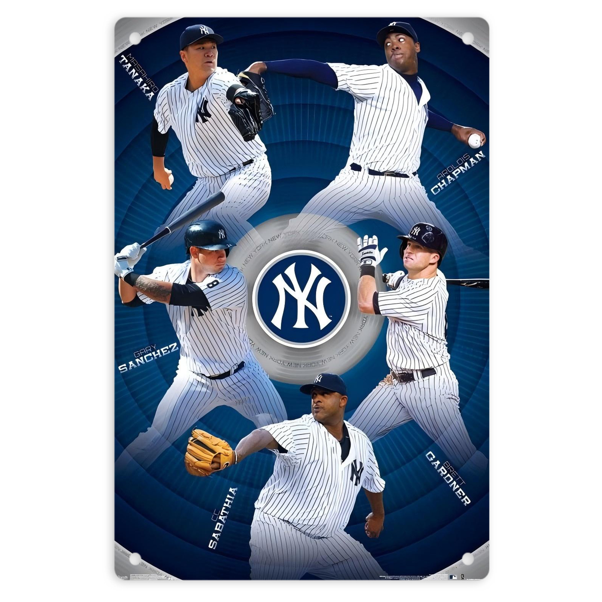 New York Yankees 222 8x12inch Vertical Aluminum Sign - Durable Fade-Resistant Indoor/Outdoor Safety & Information Plaque For Office, Hotel, Restaurant, Bar, Public Spaces