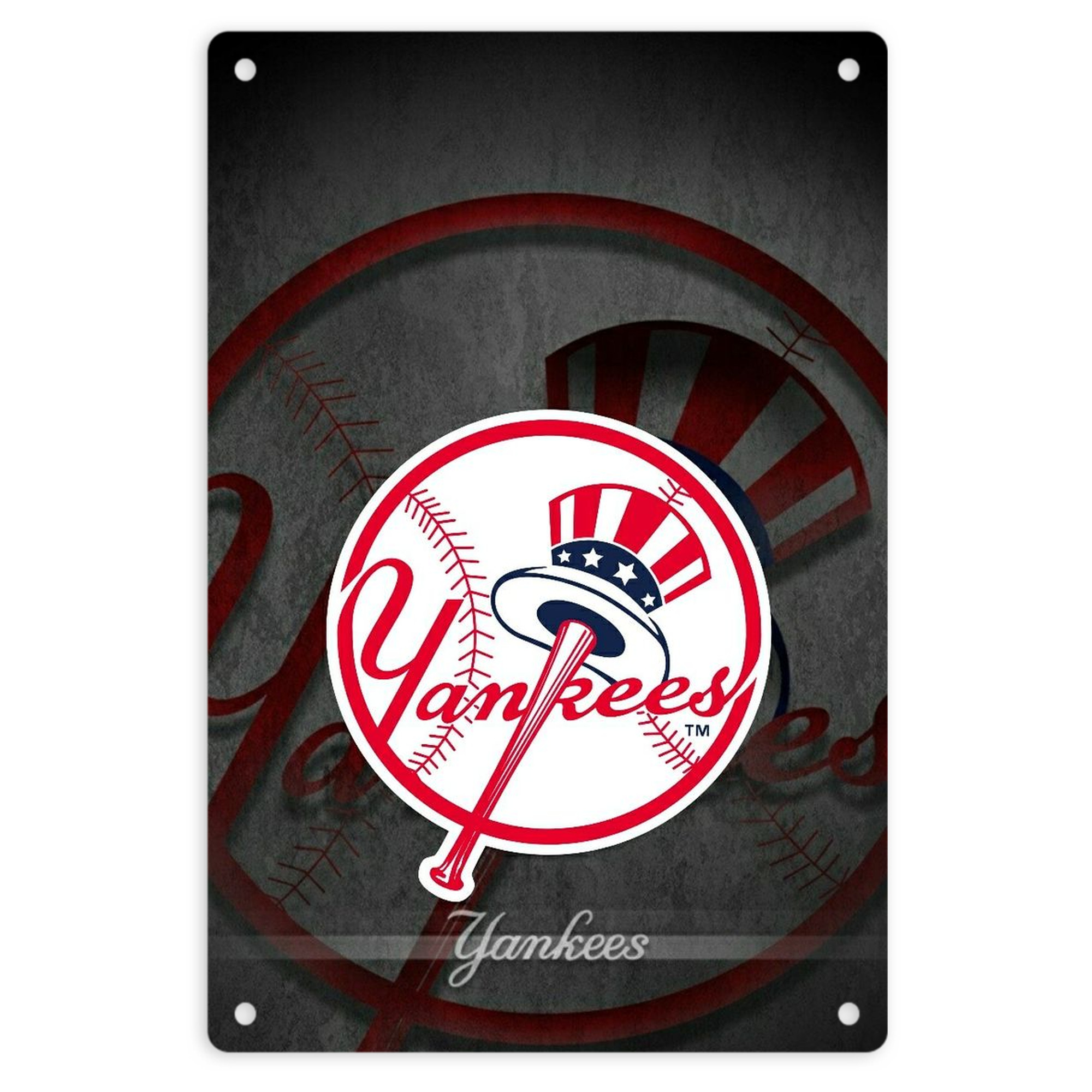 New York Yankees 228 8x12inch Vertical Aluminum Sign - Durable Fade-Resistant Indoor/Outdoor Safety & Information Plaque For Office, Hotel, Restaurant, Bar, Public Spaces