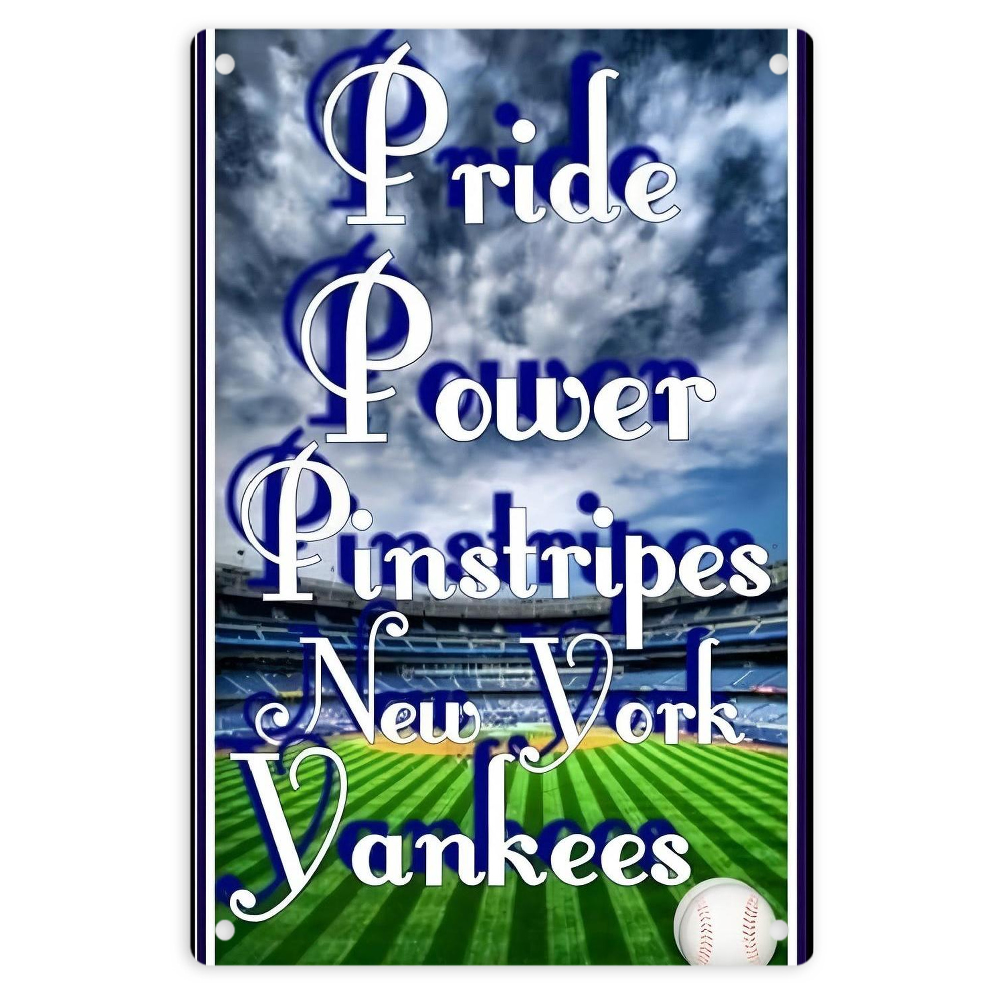 New York Yankees 309 8x12inch Vertical Aluminum Sign - Durable Fade-Resistant Indoor/Outdoor Safety & Information Plaque For Office, Hotel, Restaurant, Bar, Public Spaces