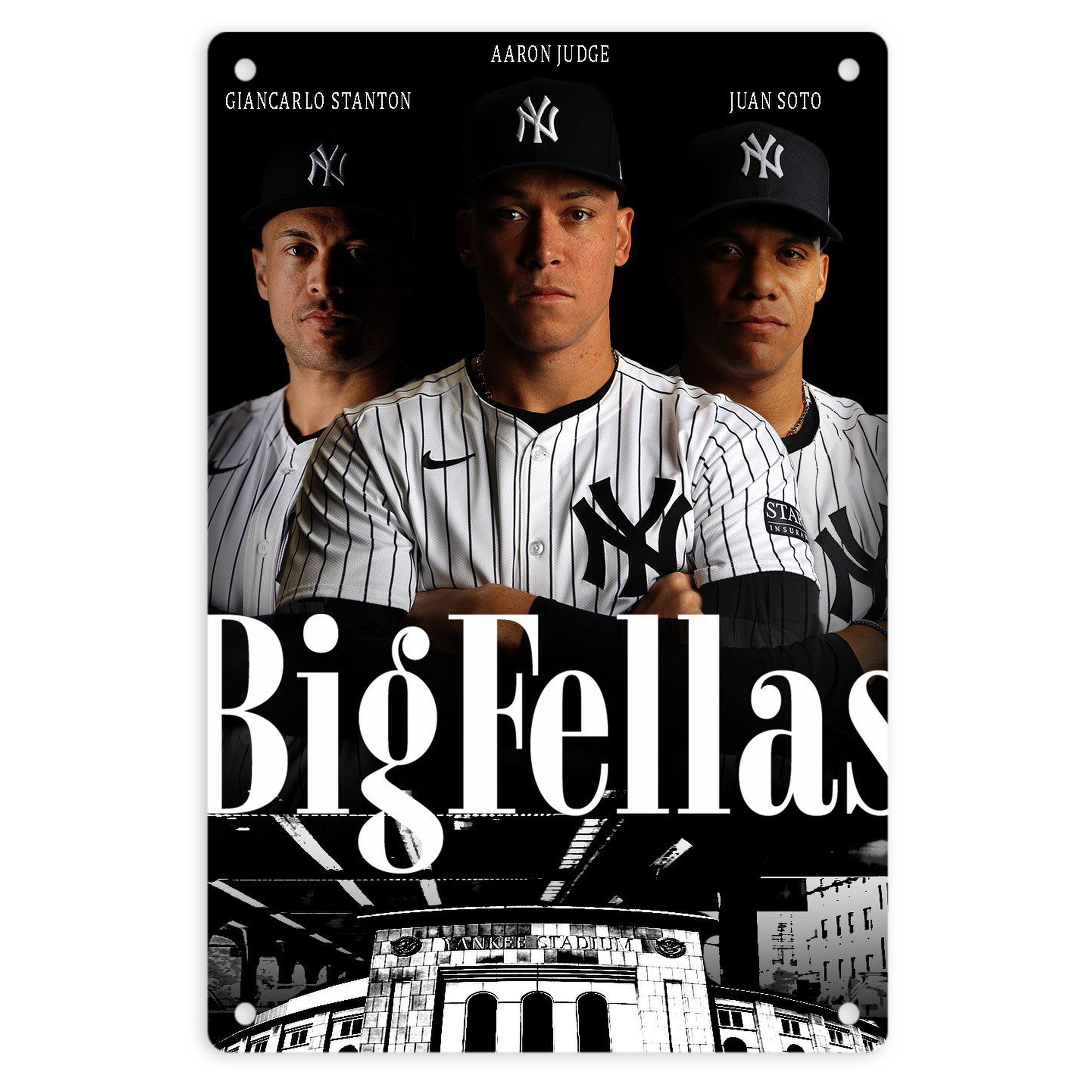 New York Yankees 341 8x12inch Vertical Aluminum Sign - Durable Fade-Resistant Indoor/Outdoor Safety & Information Plaque For Office, Hotel, Restaurant, Bar, Public Spaces