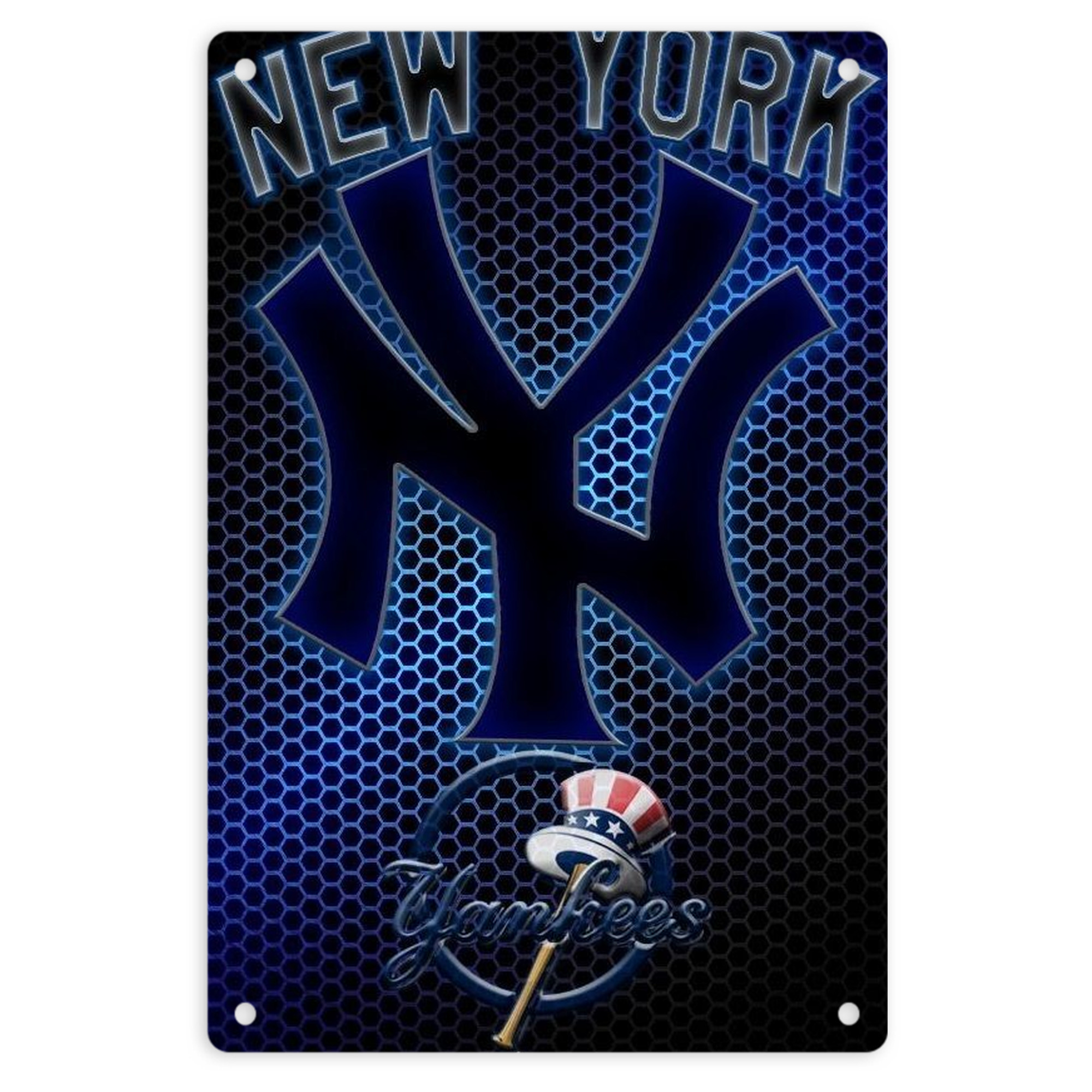 New York Yankees 319 8x12inch Vertical Aluminum Sign - Durable Fade-Resistant Indoor/Outdoor Safety & Information Plaque For Office, Hotel, Restaurant, Bar, Public Spaces