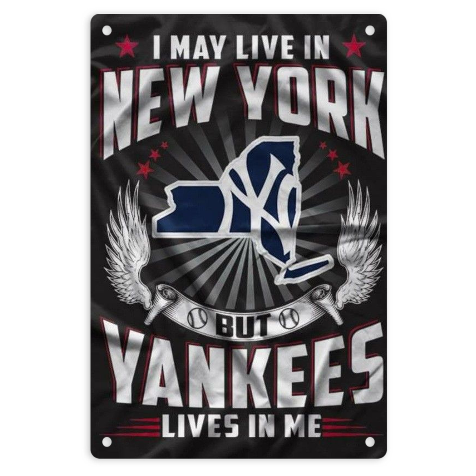 New York Yankees 320 8x12inch Vertical Aluminum Sign - Durable Fade-Resistant Indoor/Outdoor Safety & Information Plaque For Office, Hotel, Restaurant, Bar, Public Spaces