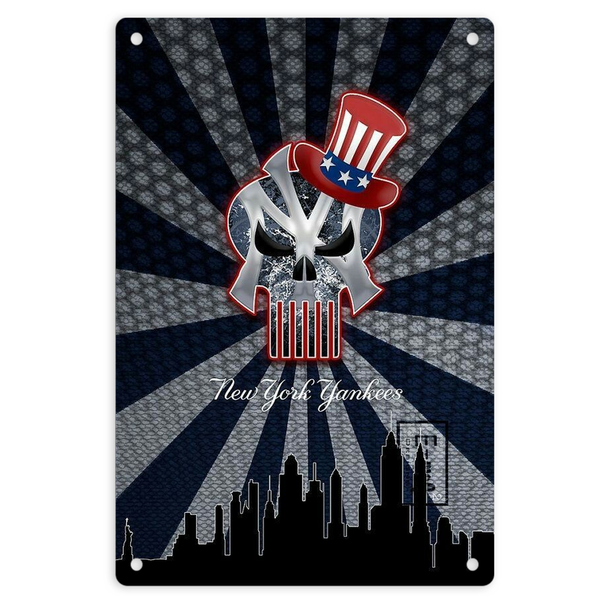 New York Yankees 340 8x12inch Vertical Aluminum Sign - Durable Fade-Resistant Indoor/Outdoor Safety & Information Plaque For Office, Hotel, Restaurant, Bar, Public Spaces