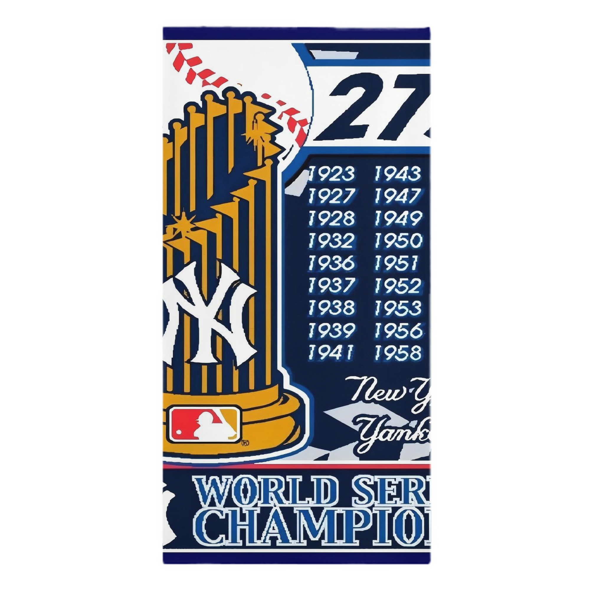 New York Yankees 108 Premium Microfiber Beach Towel – Soft, Large Size, Multi-Purpose For Beach, Picnic & Kids, Lightweight & Portable With Carry Bag, Easy Care