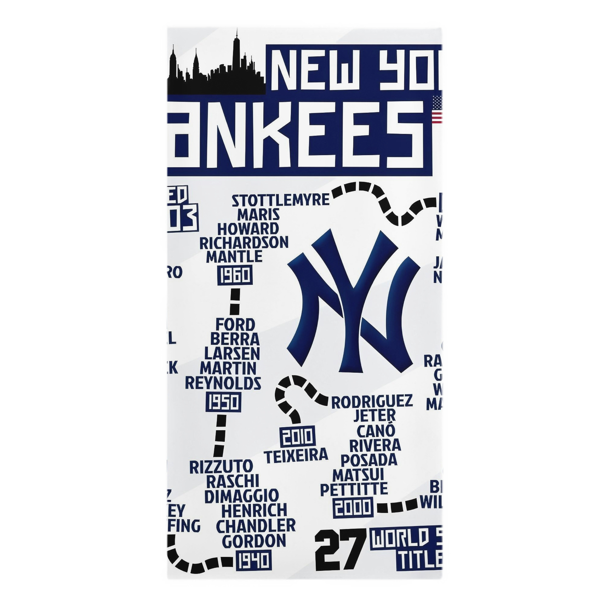 New York Yankees 155 Premium Microfiber Beach Towel – Soft, Large Size, Multi-Purpose For Beach, Picnic & Kids, Lightweight & Portable With Carry Bag, Easy Care
