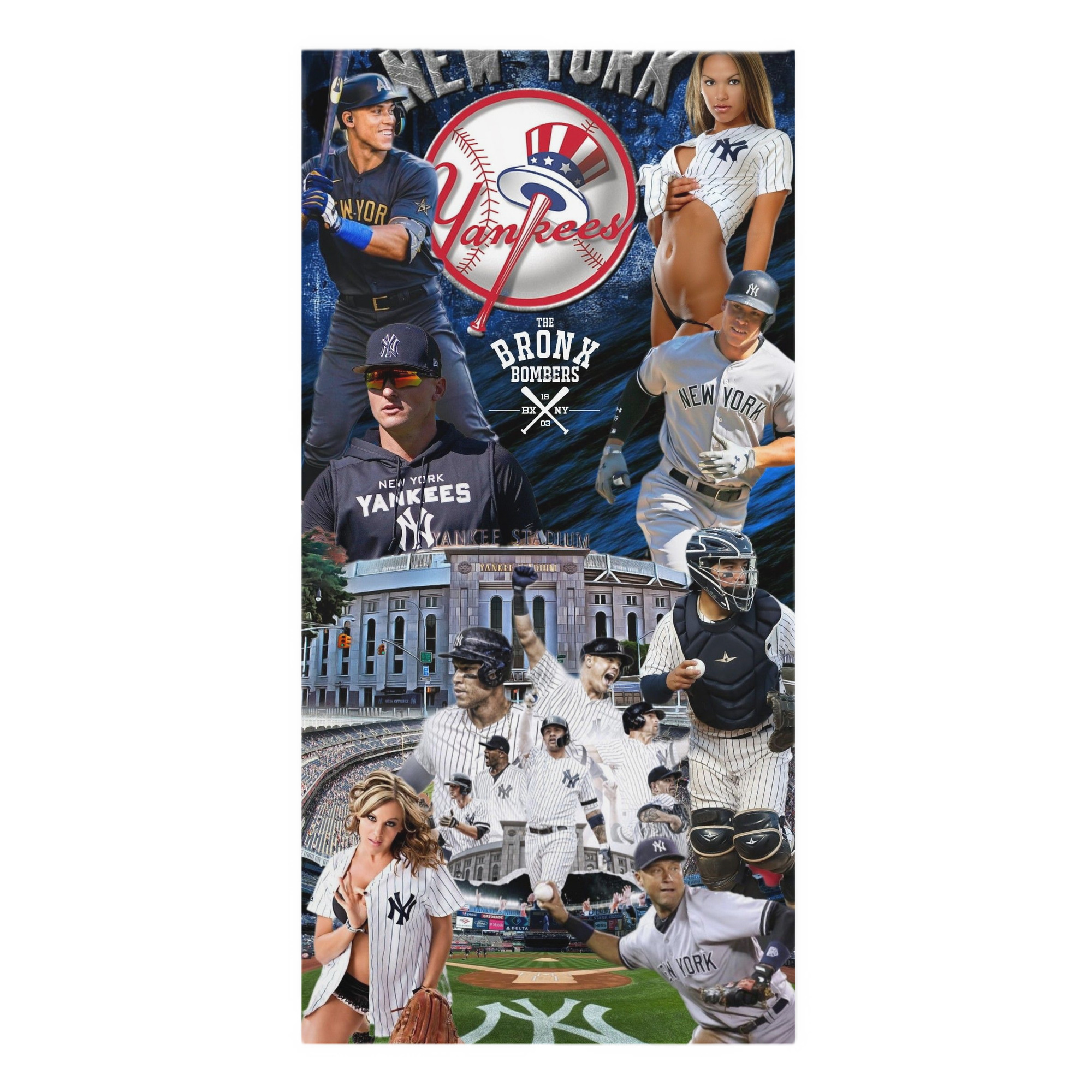 New York Yankees 336 Premium Microfiber Beach Towel – Soft, Large Size, Multi-Purpose For Beach, Picnic & Kids, Lightweight & Portable With Carry Bag, Easy Care