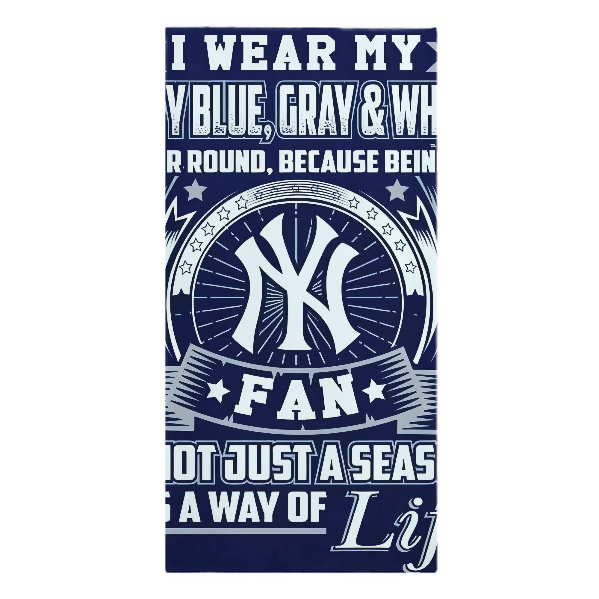 New York Yankees 194 Premium Microfiber Beach Towel – Soft, Large Size, Multi-Purpose For Beach, Picnic & Kids, Lightweight & Portable With Carry Bag, Easy Care