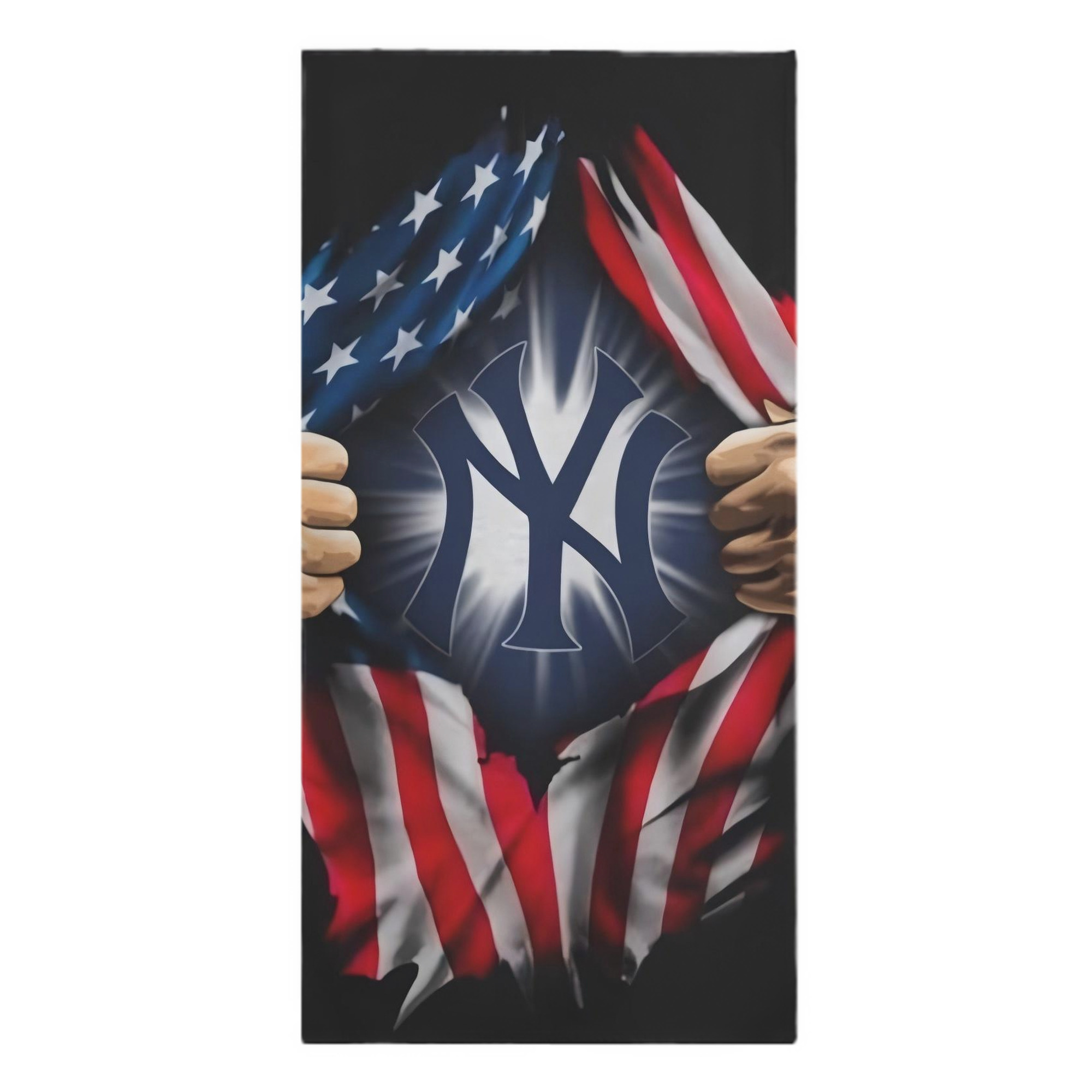 New York Yankees US Flag Yankees Inside Me Premium Microfiber Beach Towel – Soft, Large Size, Multi-Purpose For Beach, Picnic & Kids, Lightweight & Portable With Carry Bag, Easy Care