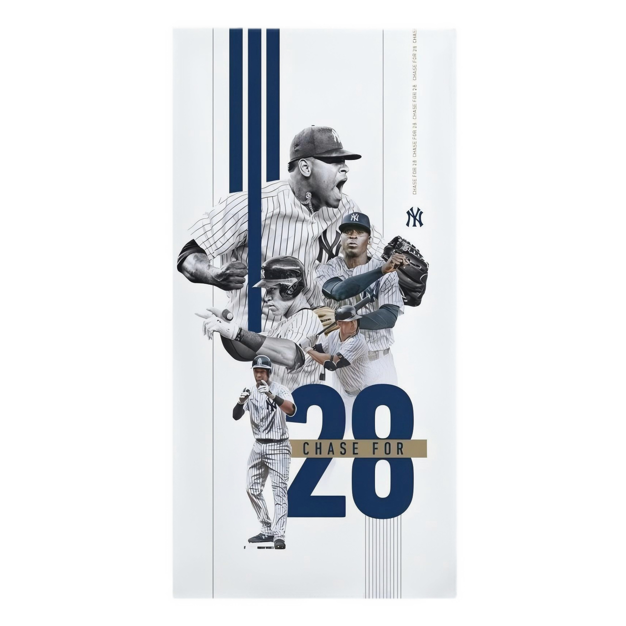 New York Yankees Chase For 28 Premium Microfiber Beach Towel – Soft, Large Size, Multi-Purpose For Beach, Picnic & Kids, Lightweight & Portable With Carry Bag, Easy Care
