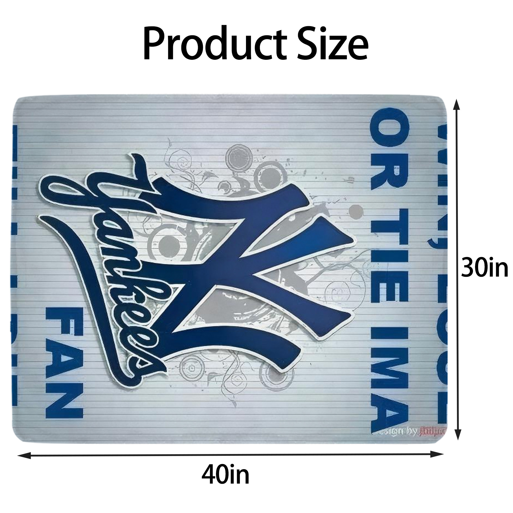 New York Yankees 100 Soft Plush Fleece Blanket 30x40 Inch - 300GSM Flannel, Ultra Soft & Warm, Lightweight & Durable, Perfect For Kids, Adults, Couch, Bed, Camping, Travel, Gift For Family & Friends