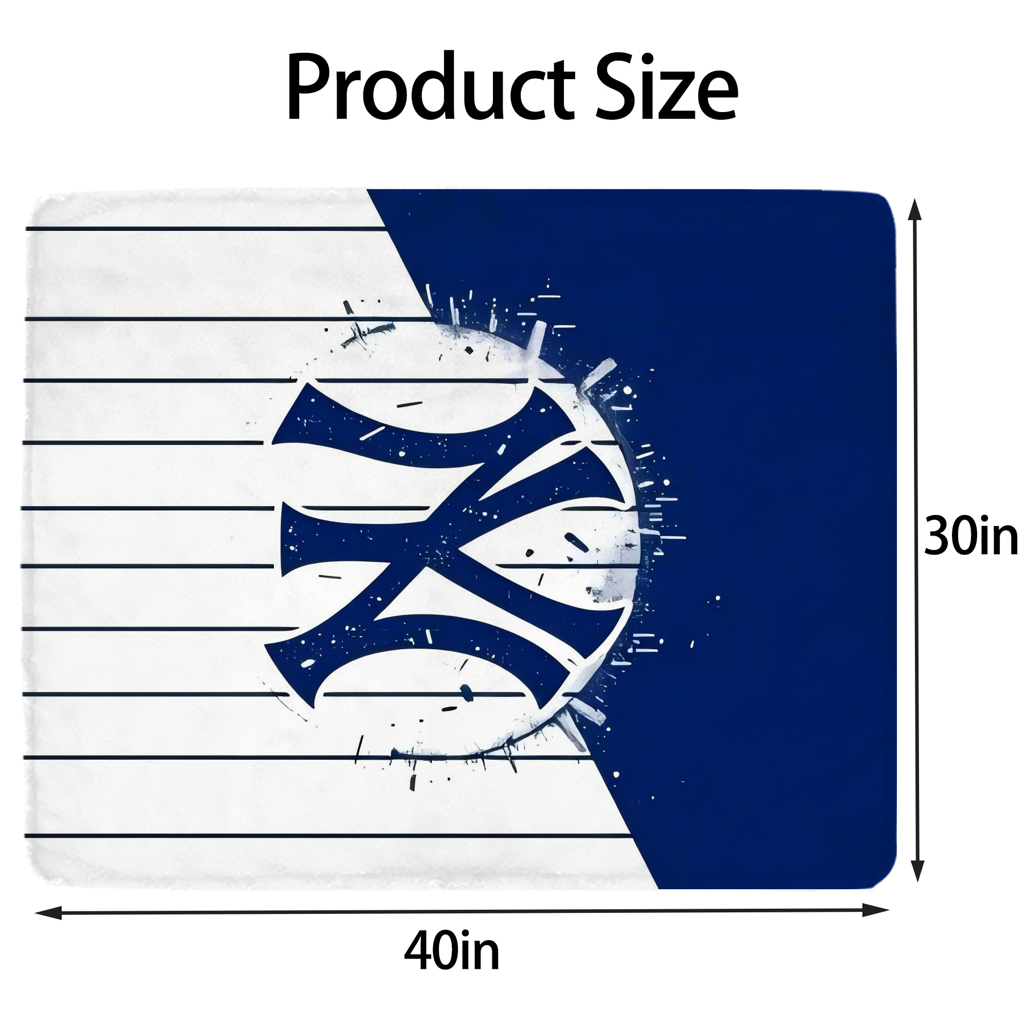 New York Yankees 106 Soft Plush Fleece Blanket 30x40 Inch - 300GSM Flannel, Ultra Soft & Warm, Lightweight & Durable, Perfect For Kids, Adults, Couch, Bed, Camping, Travel, Gift For Family & Friends