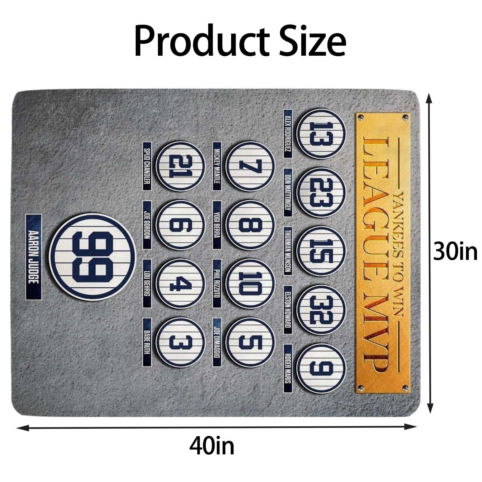 New York Yankees 107 Soft Plush Fleece Blanket 30x40 Inch - 300GSM Flannel, Ultra Soft & Warm, Lightweight & Durable, Perfect For Kids, Adults, Couch, Bed, Camping, Travel, Gift For Family & Friends