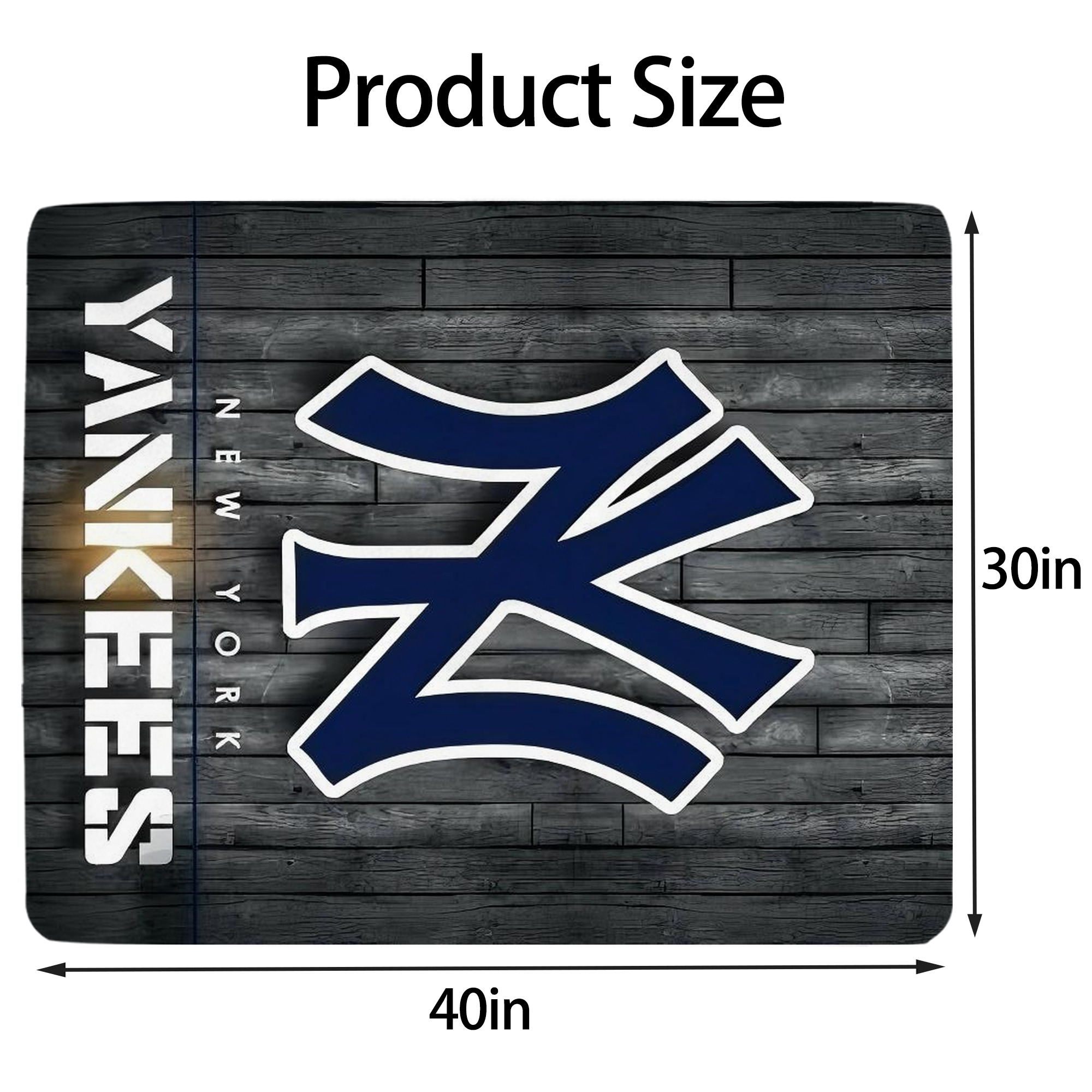 New York Yankees 127 Soft Plush Fleece Blanket 30x40 Inch - 300GSM Flannel, Ultra Soft & Warm, Lightweight & Durable, Perfect For Kids, Adults, Couch, Bed, Camping, Travel, Gift For Family & Friends