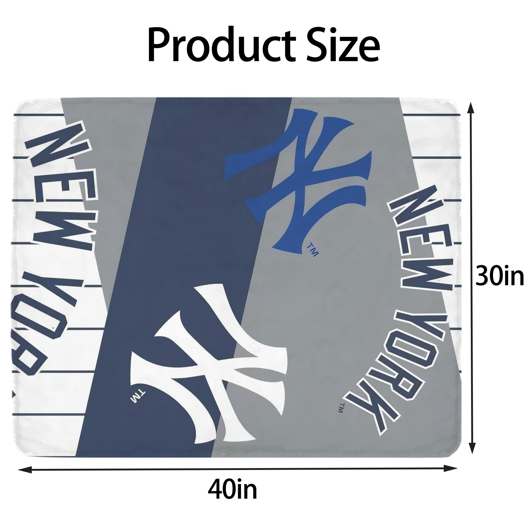 New York Yankees 133 Soft Plush Fleece Blanket 30x40 Inch - 300GSM Flannel, Ultra Soft & Warm, Lightweight & Durable, Perfect For Kids, Adults, Couch, Bed, Camping, Travel, Gift For Family & Friends