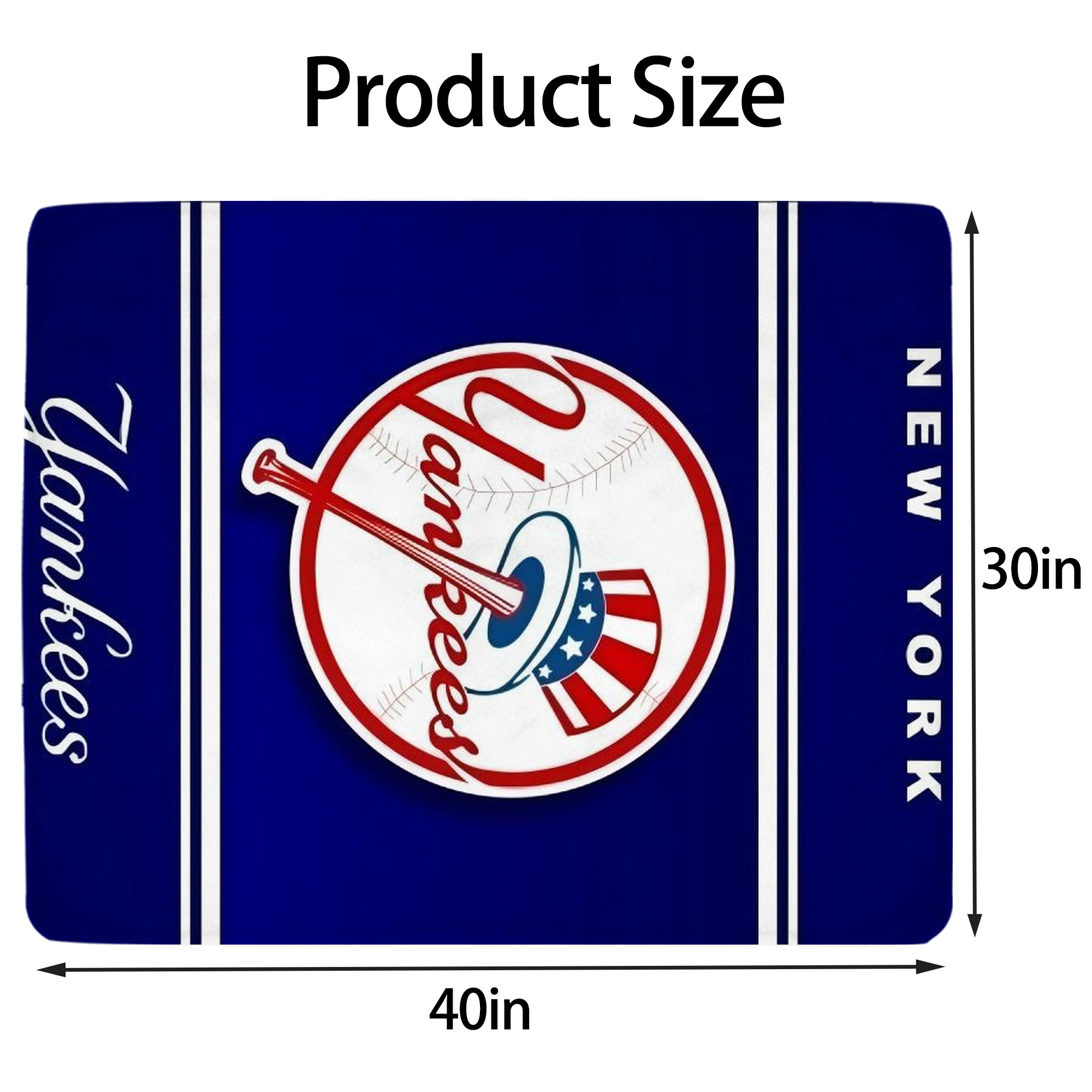 New York Yankees 139 Soft Plush Fleece Blanket 30x40 Inch - 300GSM Flannel, Ultra Soft & Warm, Lightweight & Durable, Perfect For Kids, Adults, Couch, Bed, Camping, Travel, Gift For Family & Friends