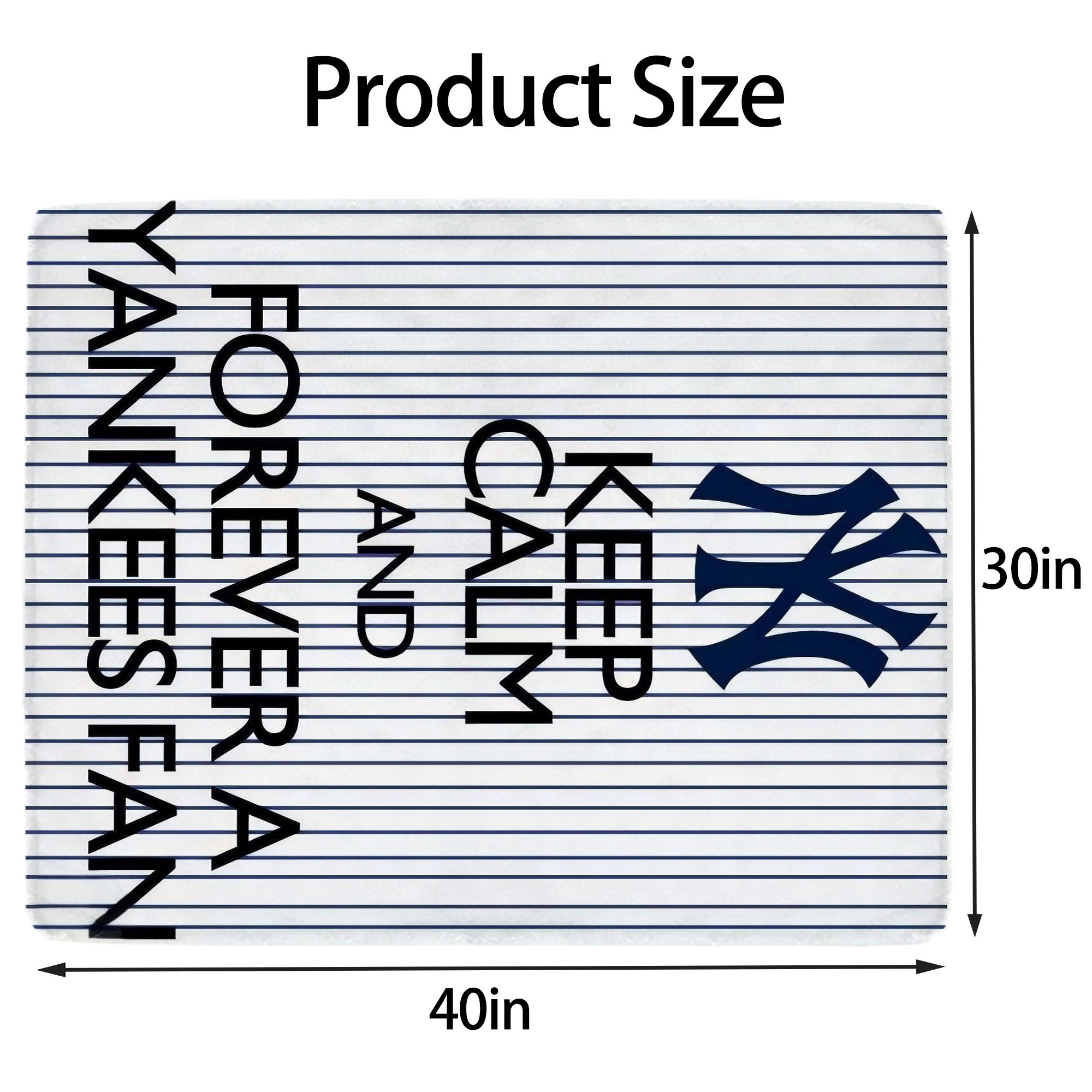 New York Yankees 158 Soft Plush Fleece Blanket 30x40 Inch - 300GSM Flannel, Ultra Soft & Warm, Lightweight & Durable, Perfect For Kids, Adults, Couch, Bed, Camping, Travel, Gift For Family & Friends