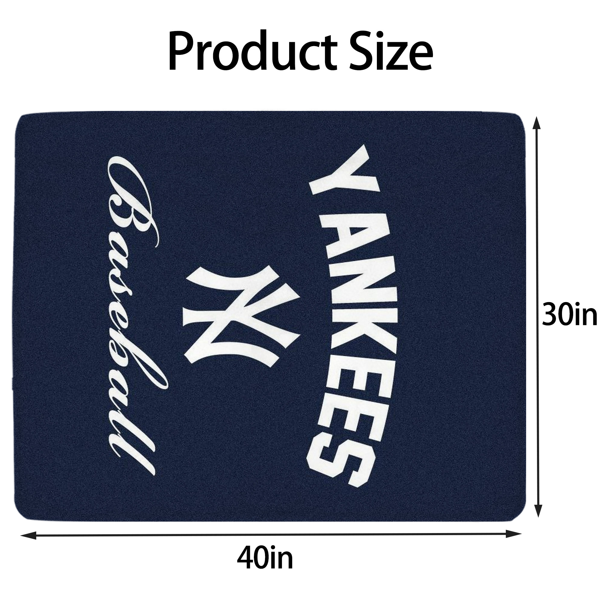 New York Yankees Baseball Soft Plush Fleece Blanket 30x40 Inch - 300GSM Flannel, Ultra Soft & Warm, Lightweight & Durable, Perfect For Kids, Adults, Couch, Bed, Camping, Travel, Gift For Family & Friends