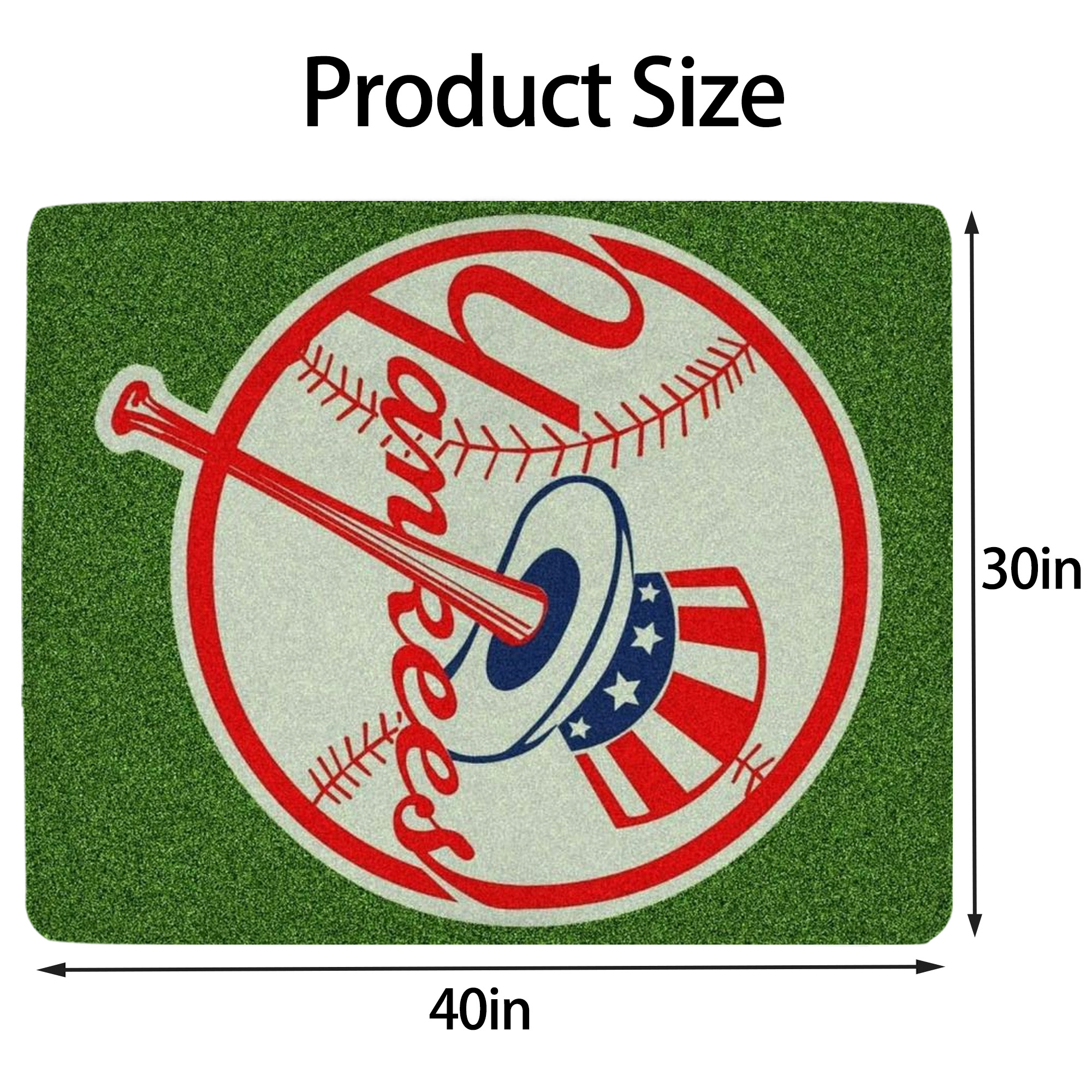 New York Yankees Logo Soft Plush Fleece Blanket 30x40 Inch - 300GSM Flannel, Ultra Soft & Warm, Lightweight & Durable, Perfect For Kids, Adults, Couch, Bed, Camping, Travel, Gift For Family & Friends