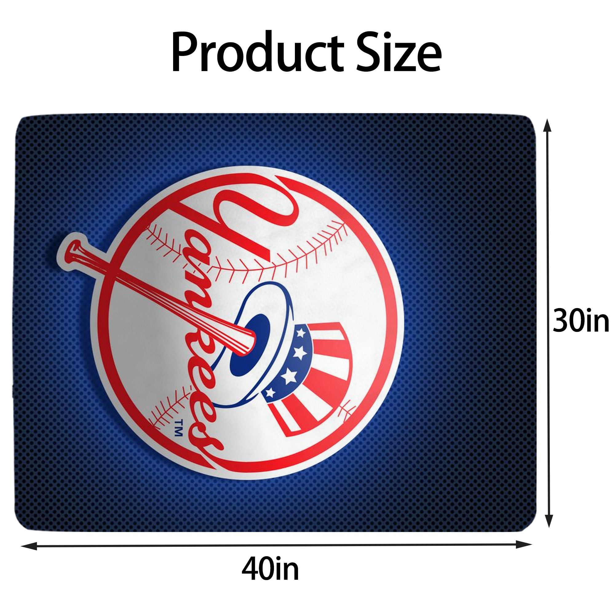 New York Yankees 193 Soft Plush Fleece Blanket 30x40 Inch - 300GSM Flannel, Ultra Soft & Warm, Lightweight & Durable, Perfect For Kids, Adults, Couch, Bed, Camping, Travel, Gift For Family & Friends