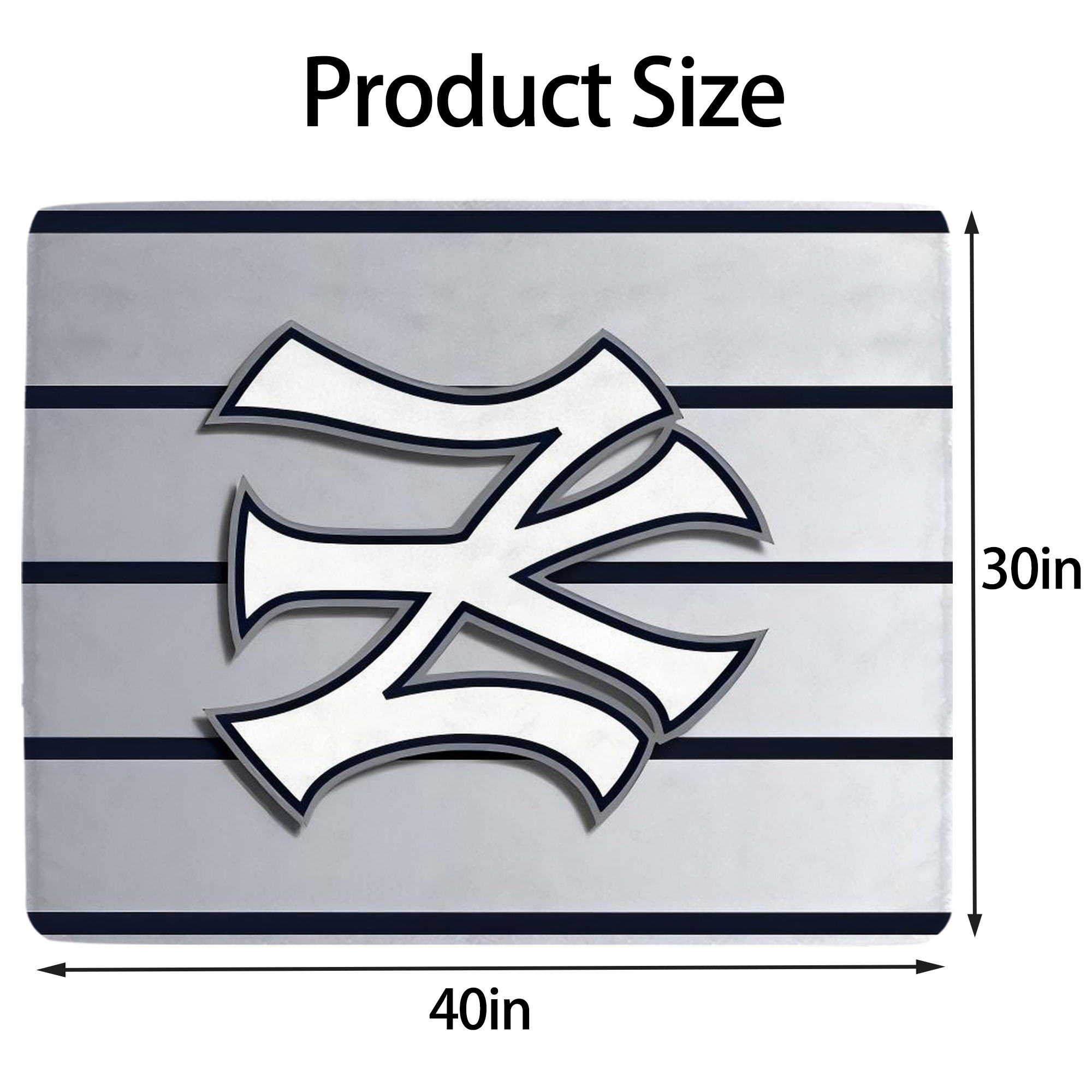 New York Yankees 118 Soft Plush Fleece Blanket 30x40 Inch - 300GSM Flannel, Ultra Soft & Warm, Lightweight & Durable, Perfect For Kids, Adults, Couch, Bed, Camping, Travel, Gift For Family & Friends