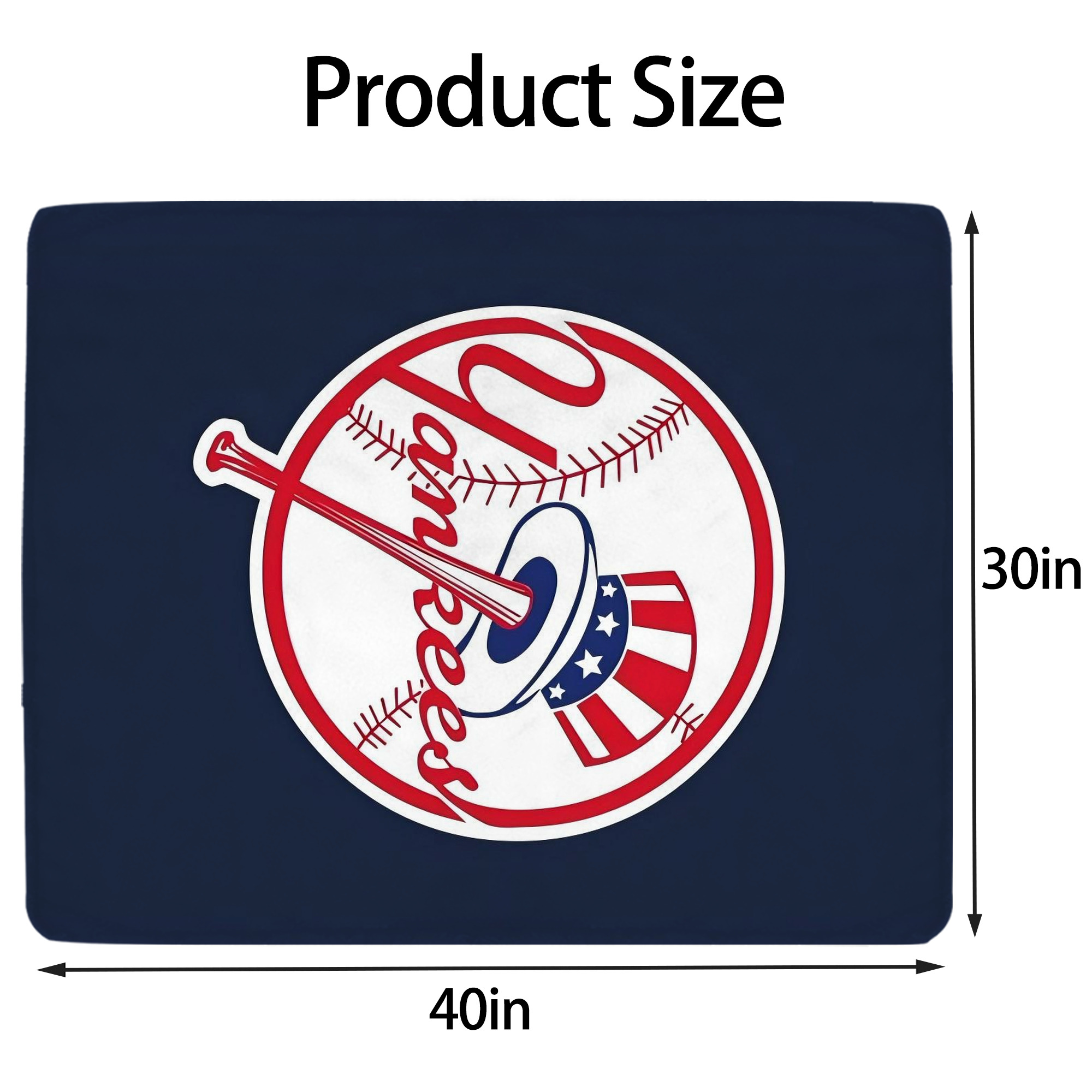 New York Yankees 216 Soft Plush Fleece Blanket 30x40 Inch - 300GSM Flannel, Ultra Soft & Warm, Lightweight & Durable, Perfect For Kids, Adults, Couch, Bed, Camping, Travel, Gift For Family & Friends
