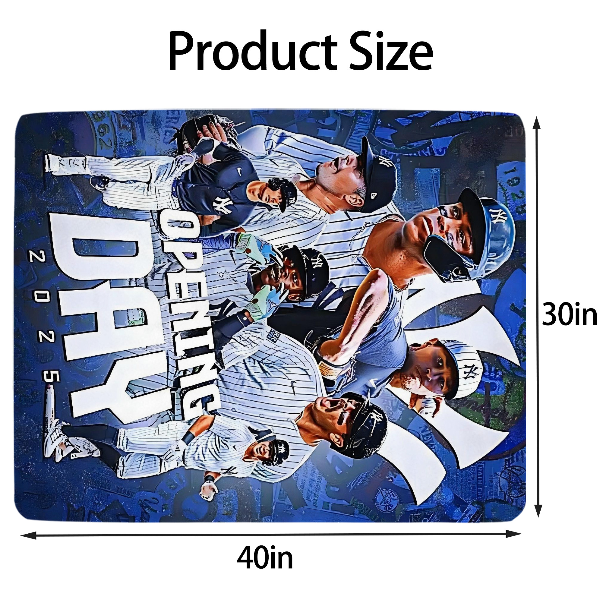 New York Yankees 215 Soft Plush Fleece Blanket 30x40 Inch - 300GSM Flannel, Ultra Soft & Warm, Lightweight & Durable, Perfect For Kids, Adults, Couch, Bed, Camping, Travel, Gift For Family & Friends