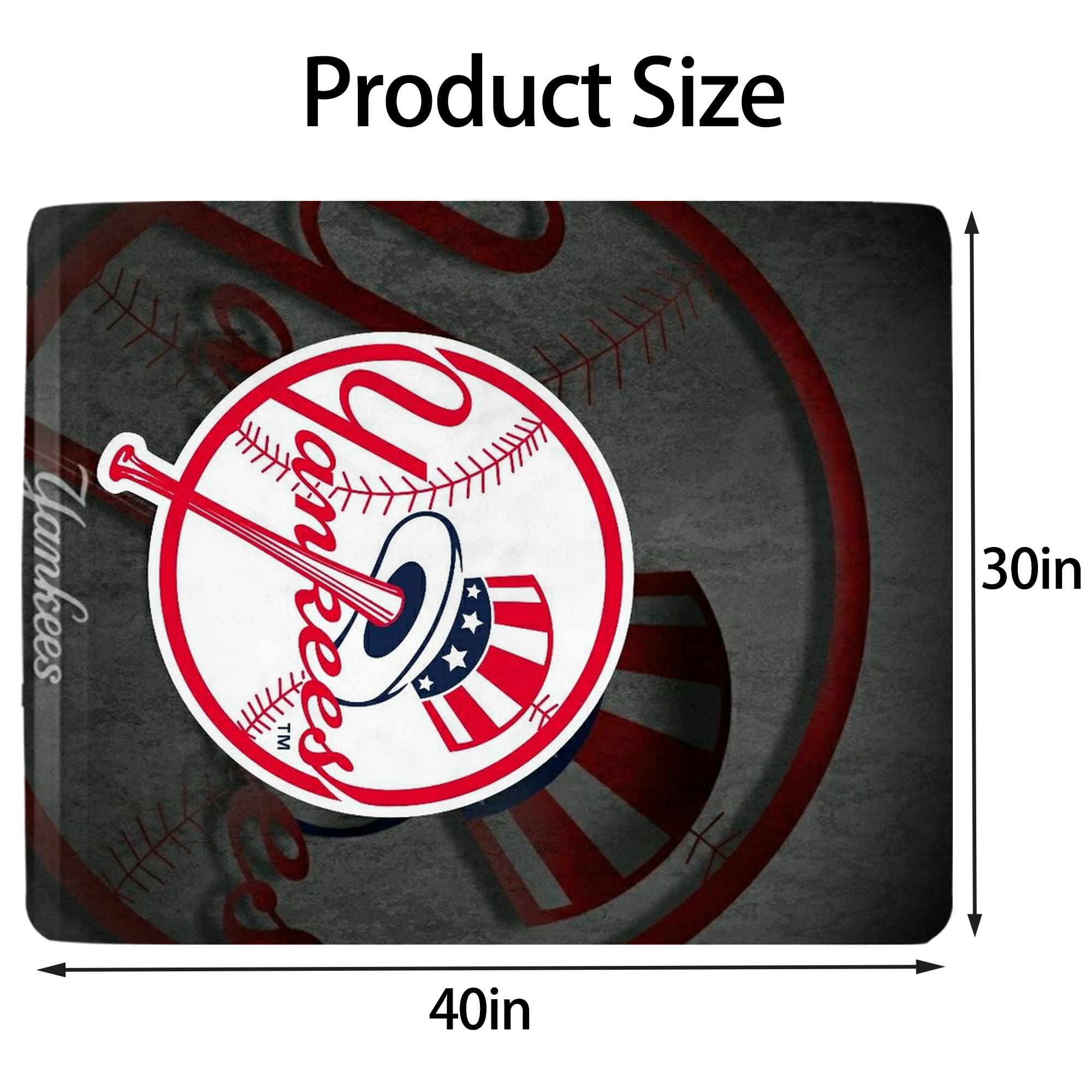 New York Yankees 228 Soft Plush Fleece Blanket 30x40 Inch - 300GSM Flannel, Ultra Soft & Warm, Lightweight & Durable, Perfect For Kids, Adults, Couch, Bed, Camping, Travel, Gift For Family & Friends
