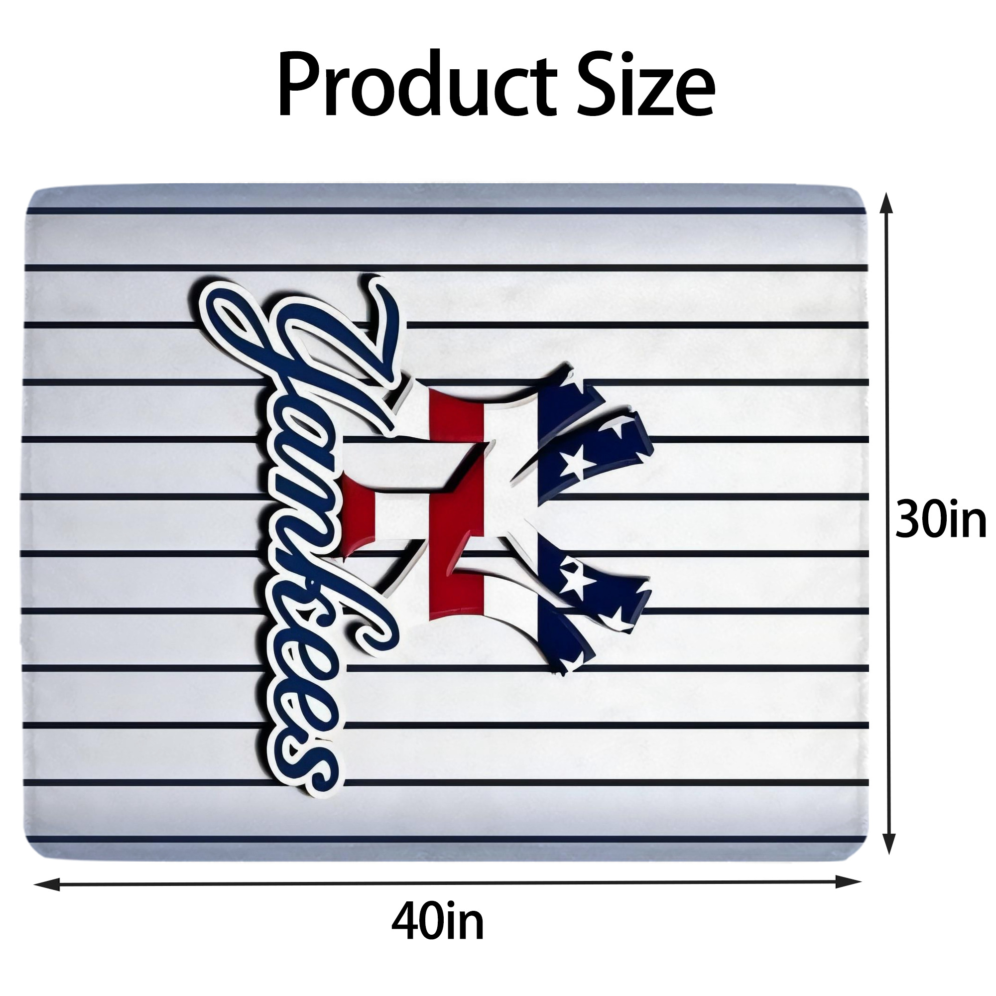 New York Yankees 227 Soft Plush Fleece Blanket 30x40 Inch - 300GSM Flannel, Ultra Soft & Warm, Lightweight & Durable, Perfect For Kids, Adults, Couch, Bed, Camping, Travel, Gift For Family & Friends