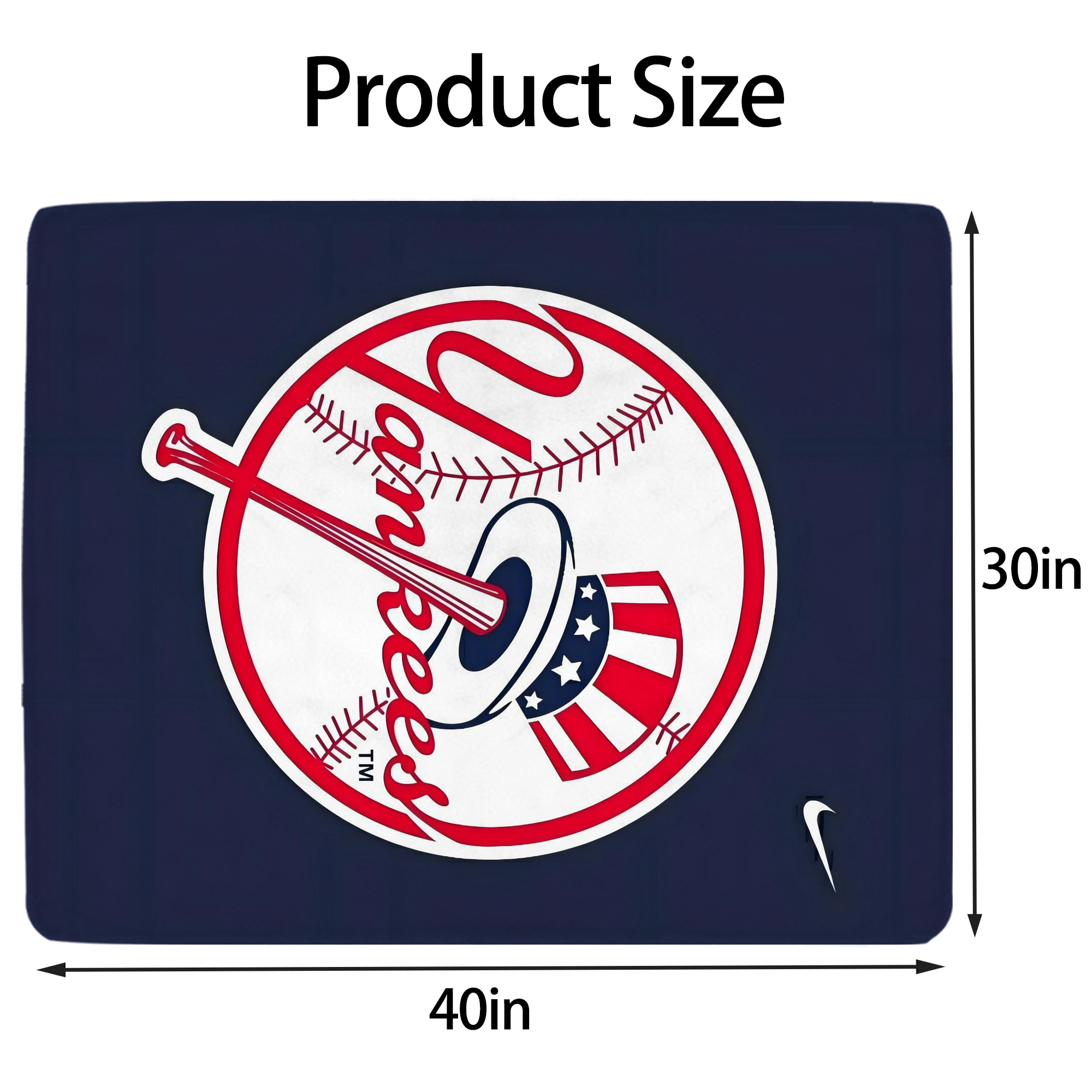 New York Yankees 157 Soft Plush Fleece Blanket 30x40 Inch - 300GSM Flannel, Ultra Soft & Warm, Lightweight & Durable, Perfect For Kids, Adults, Couch, Bed, Camping, Travel, Gift For Family & Friends