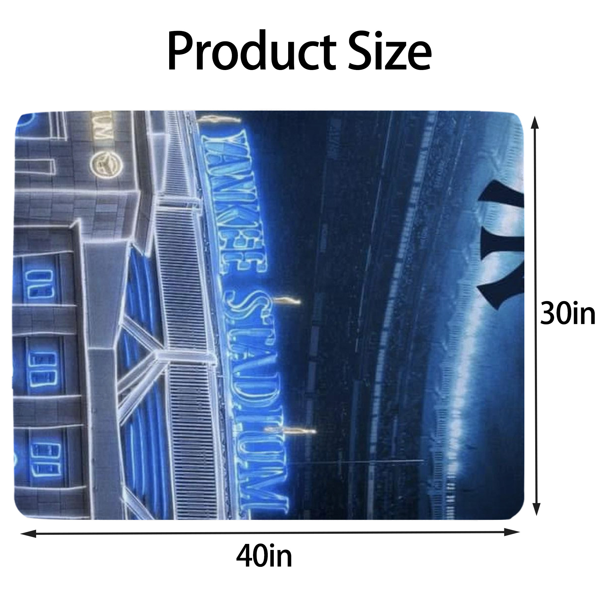 New York Yankees 328 Soft Plush Fleece Blanket 30x40 Inch - 300GSM Flannel, Ultra Soft & Warm, Lightweight & Durable, Perfect For Kids, Adults, Couch, Bed, Camping, Travel, Gift For Family & Friends