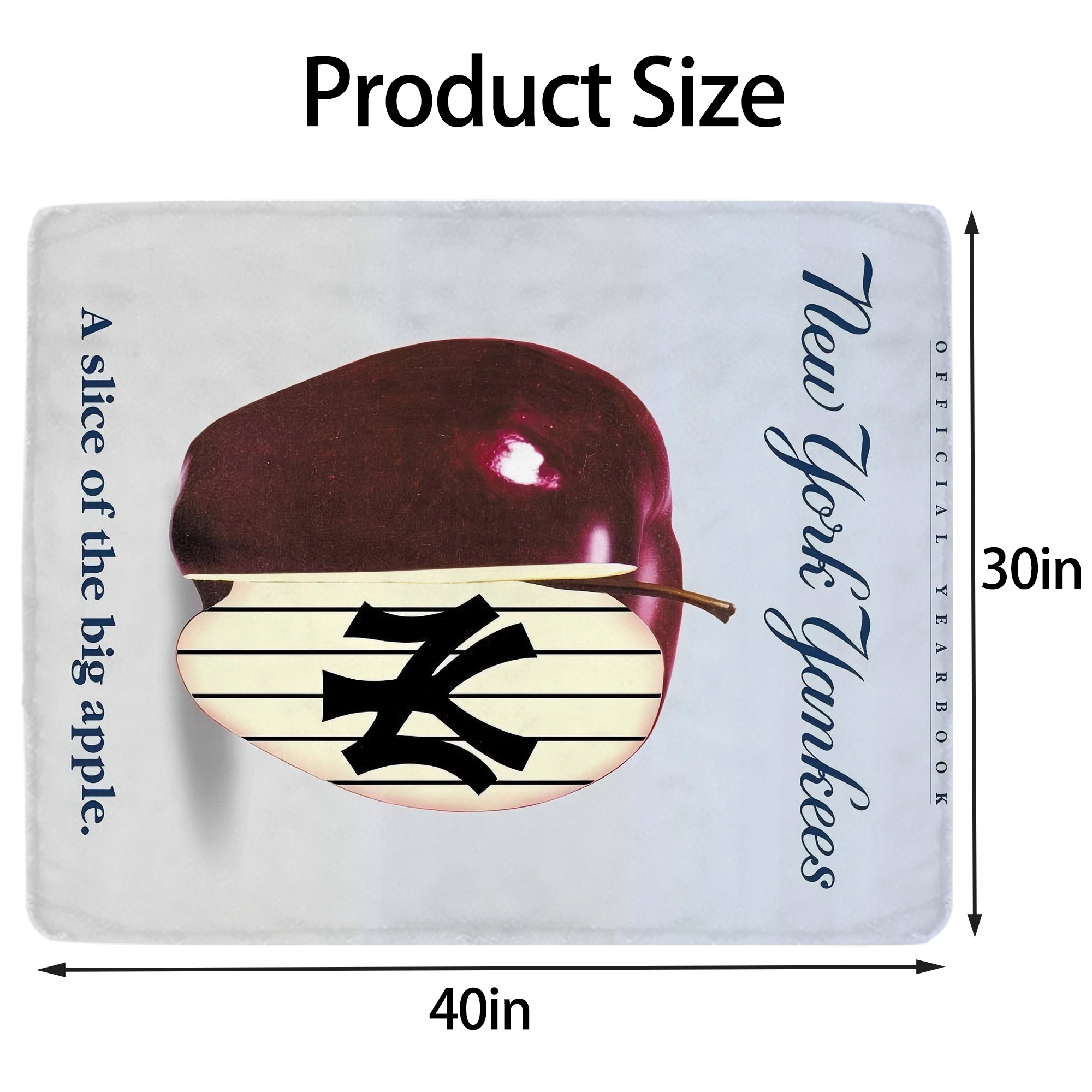 New York Yankees 202 Soft Plush Fleece Blanket 30x40 Inch - 300GSM Flannel, Ultra Soft & Warm, Lightweight & Durable, Perfect For Kids, Adults, Couch, Bed, Camping, Travel, Gift For Family & Friends