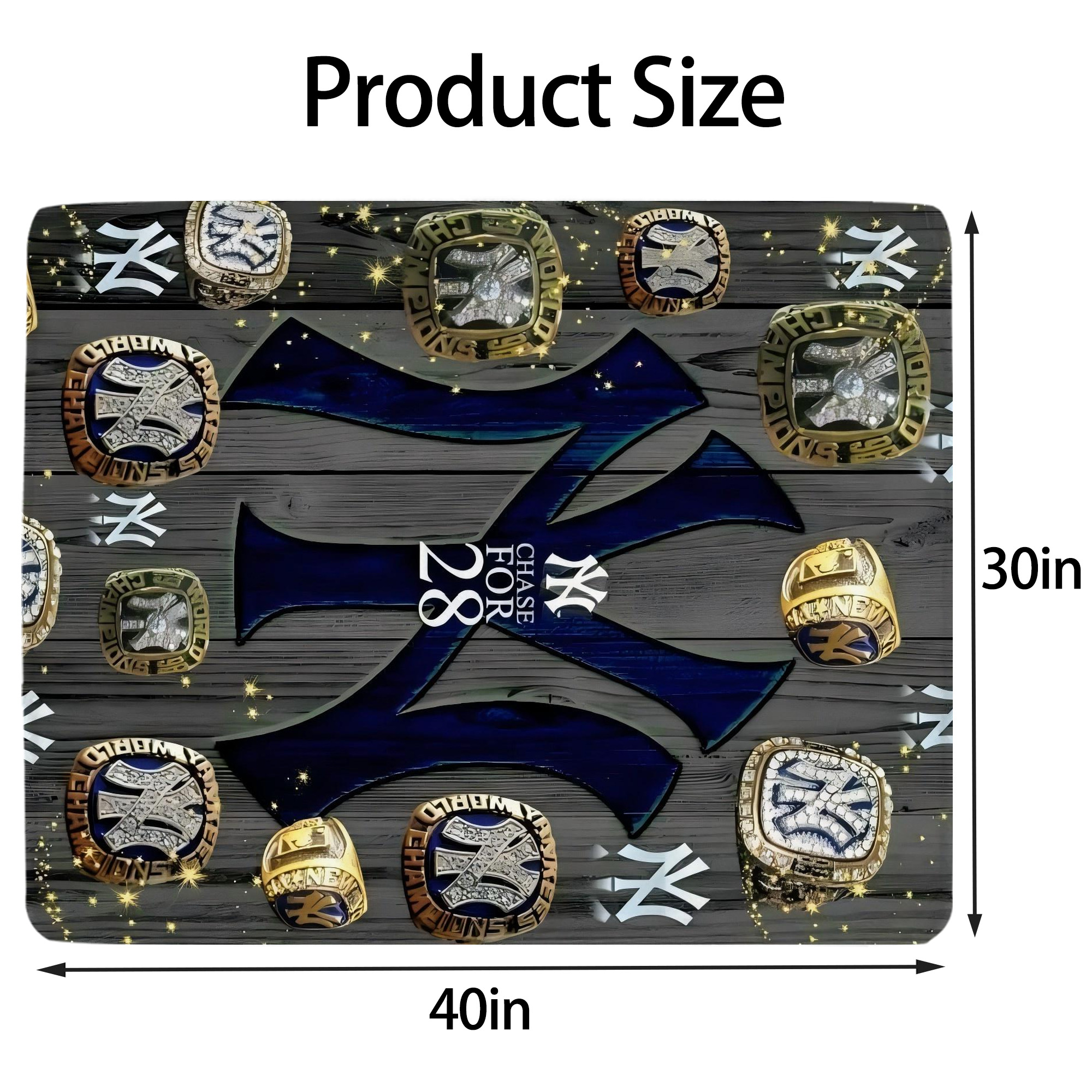 New York Yankees 209 Soft Plush Fleece Blanket 30x40 Inch - 300GSM Flannel, Ultra Soft & Warm, Lightweight & Durable, Perfect For Kids, Adults, Couch, Bed, Camping, Travel, Gift For Family & Friends