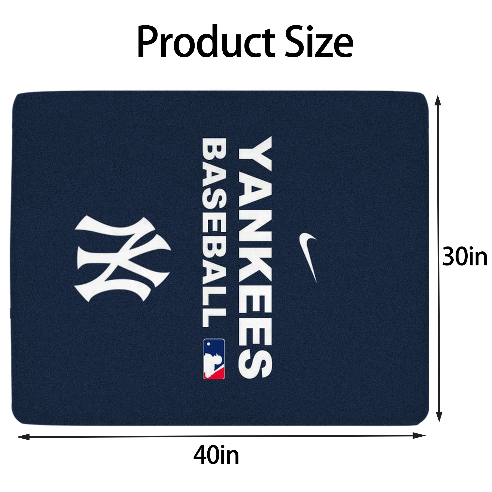 New York Yankees 214 Soft Plush Fleece Blanket 30x40 Inch - 300GSM Flannel, Ultra Soft & Warm, Lightweight & Durable, Perfect For Kids, Adults, Couch, Bed, Camping, Travel, Gift For Family & Friends