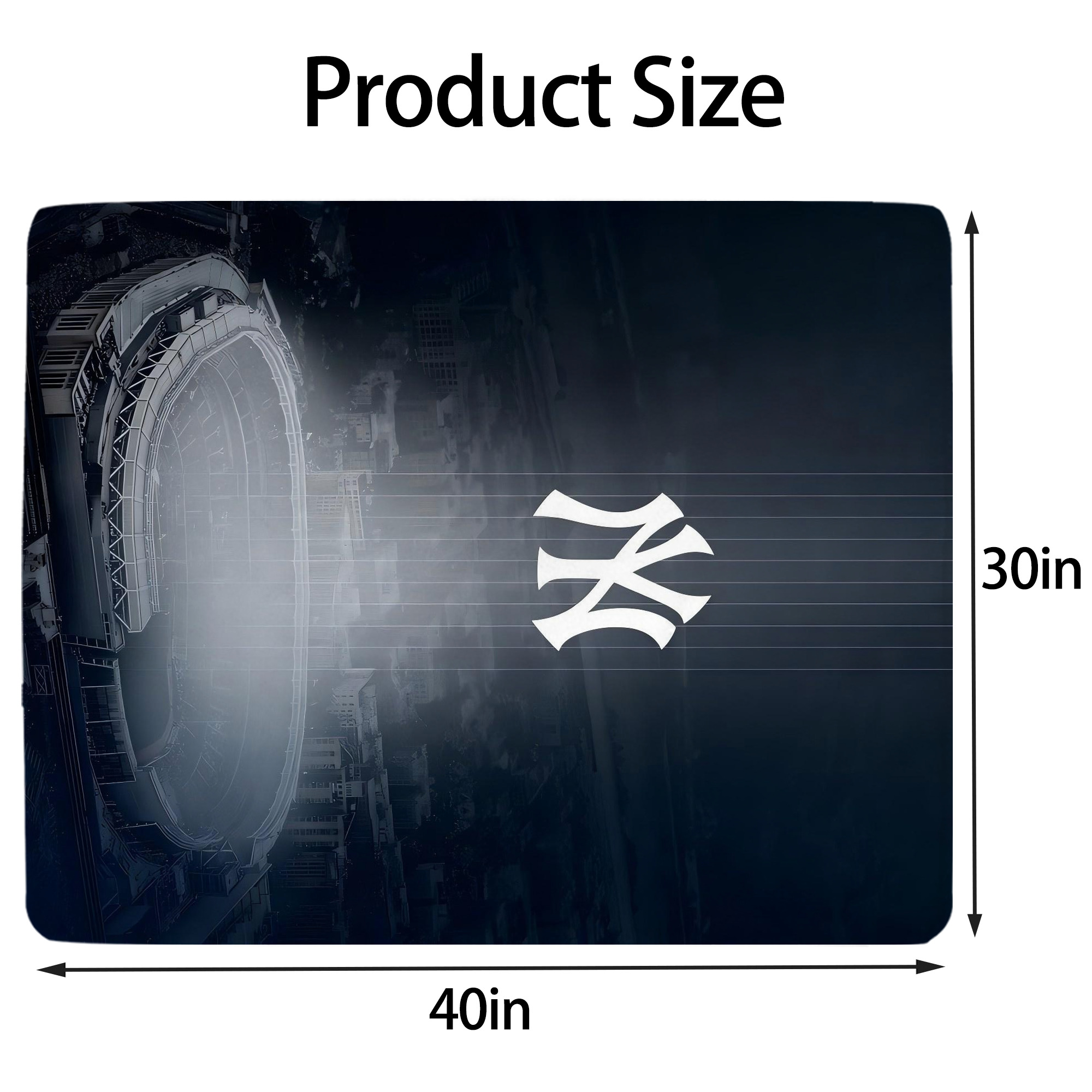 New York Yankees 225 Soft Plush Fleece Blanket 30x40 Inch - 300GSM Flannel, Ultra Soft & Warm, Lightweight & Durable, Perfect For Kids, Adults, Couch, Bed, Camping, Travel, Gift For Family & Friends